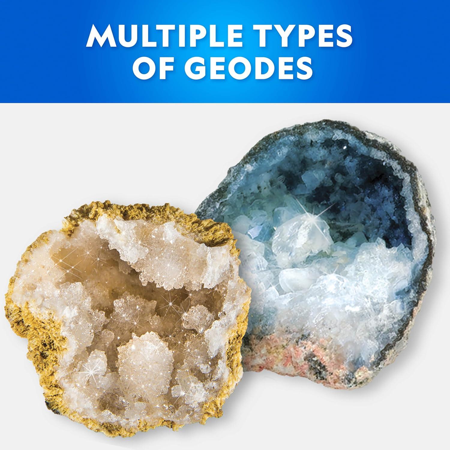National Geographic Break Open 15 Premium Geodes Science Kit – Includes Goggles & 3 Display Stands – Great STEM Science Kit, Geology Gift for Kids, Break Your Own Geodes with Crystals