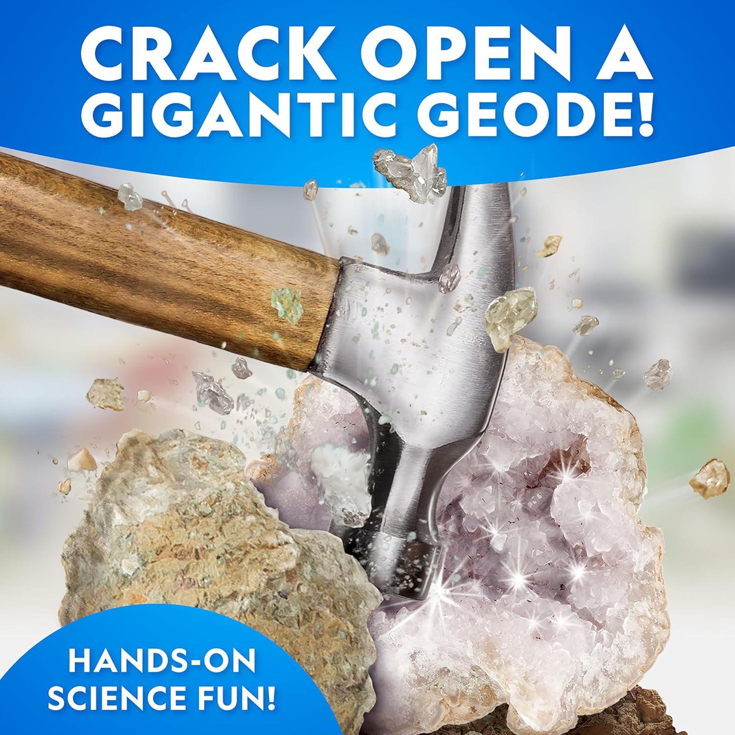 National Geographic Gigantic Geode Kit – Break Open a Huge Geode with Crystals Inside, Earth Science Kit for Kids, Fun Geology Activity, Rock and Mineral Gift for Boys and Girls(Gigantic Geodes Kit)