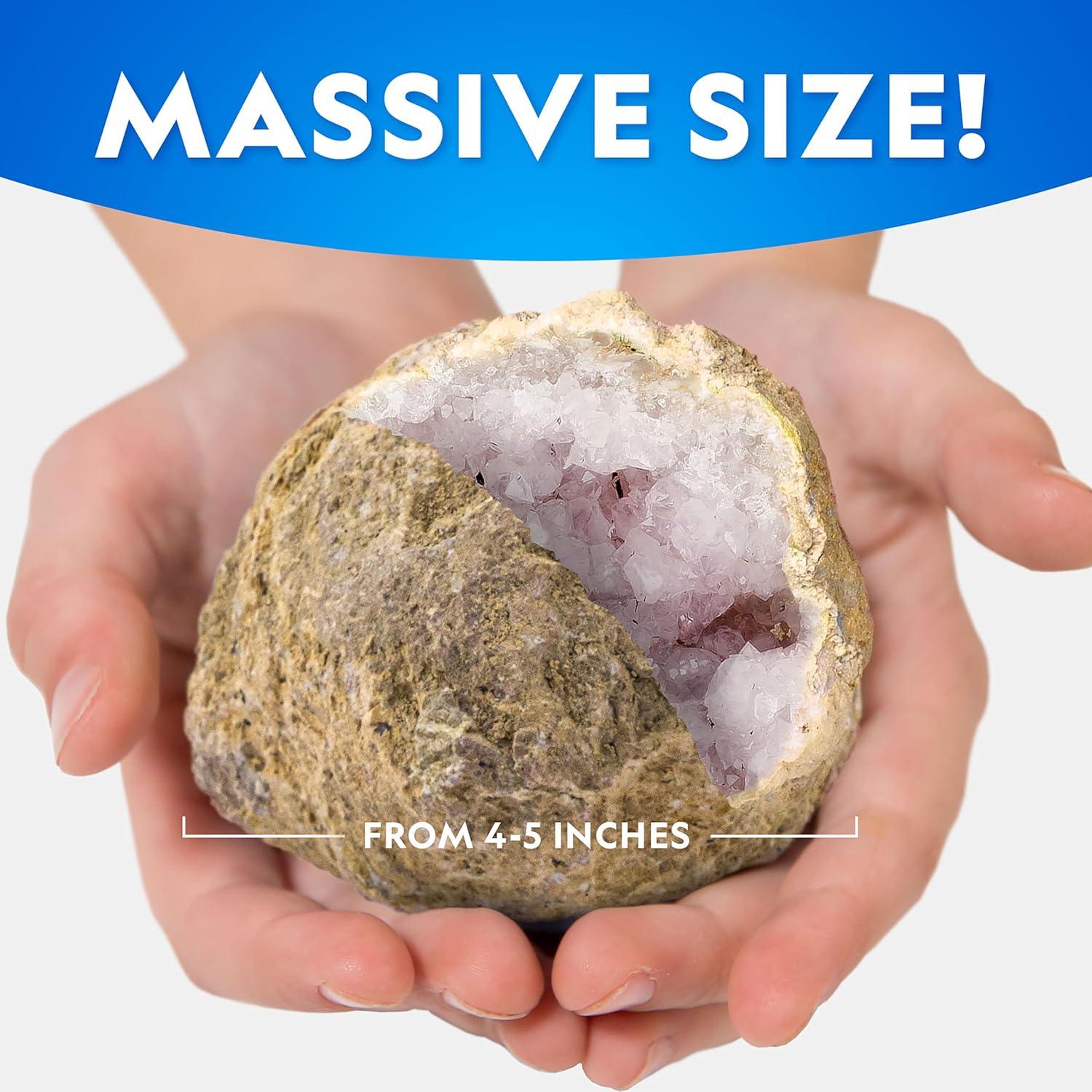 National Geographic Gigantic Geode Kit – Break Open a Huge Geode with Crystals Inside, Earth Science Kit for Kids, Fun Geology Activity, Rock and Mineral Gift for Boys and Girls(Gigantic Geodes Kit)