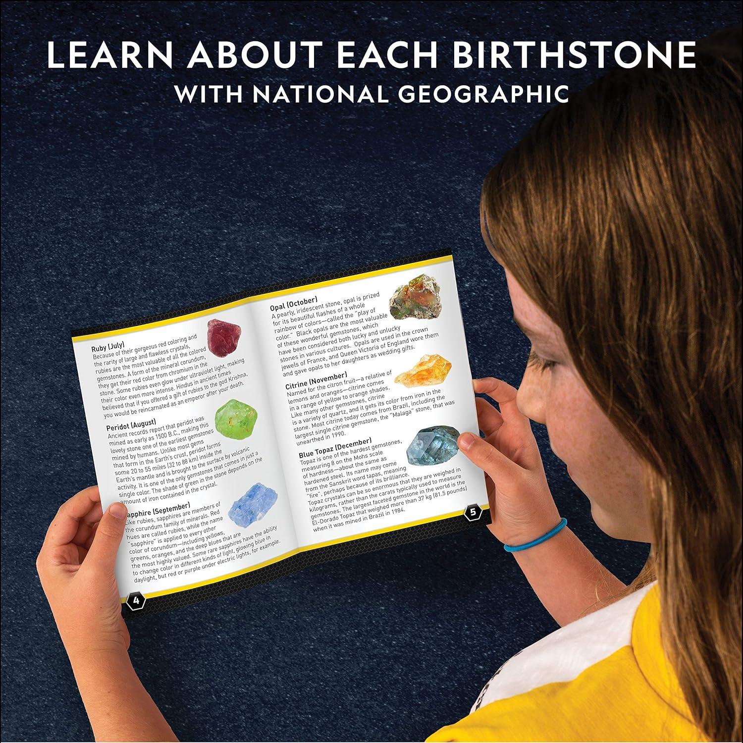 National Geographic Gigantic Gemstone Dig Kit – Excavate 100 Real Gems from a Giant Dig Brick, Gem Mining Kit for Kids, STEM Rock Collection Activity, Includes Tools & Learning Guide(12 Genuine Birthstones)