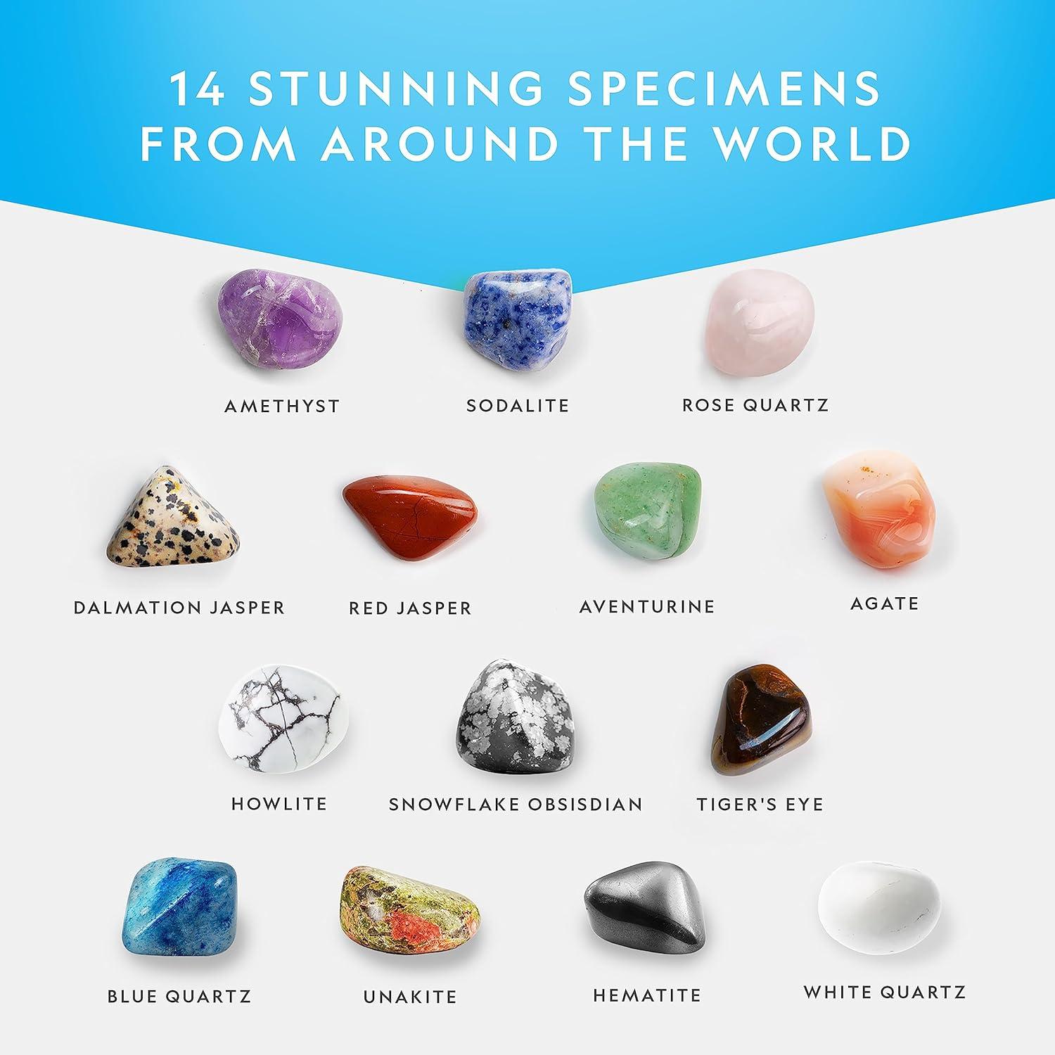 National Geographic Premium Polished Stones – 15 Pounds of 3/4-Inch Tumbled Stones and Crystals Bulk, Arts and Crafts, Rock and Mineral Kit, Rocks for Kids, STEM Toys(2 lb  3/4-Inch Stones)