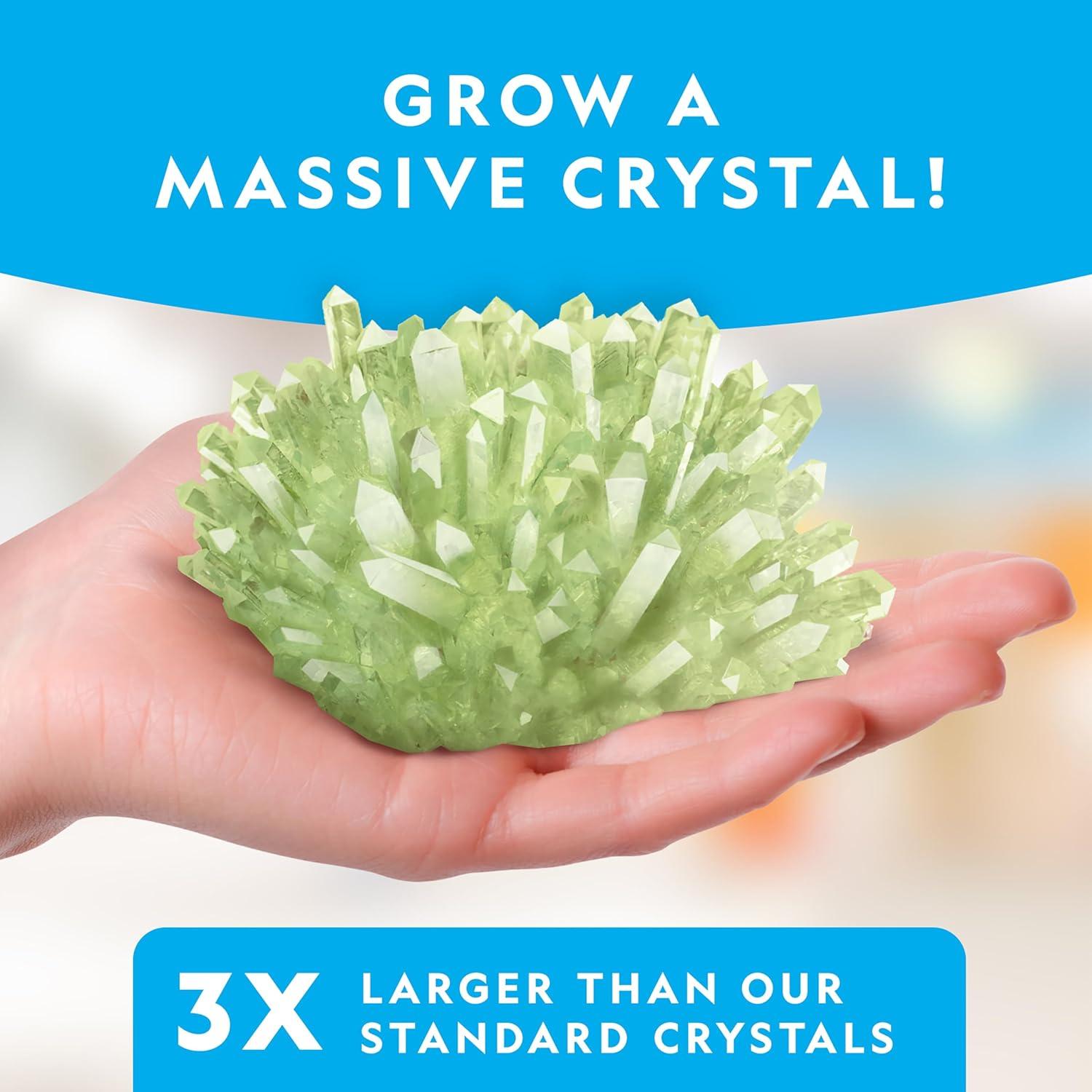 National Geographic Jumbo Crystal Growing Kit – Grow Your Own Giant Glow in The Dark Crystal in a Few Days, Science Kit, Grow Crystals for Kids, STEM Toys (Amazon Exclusive)
