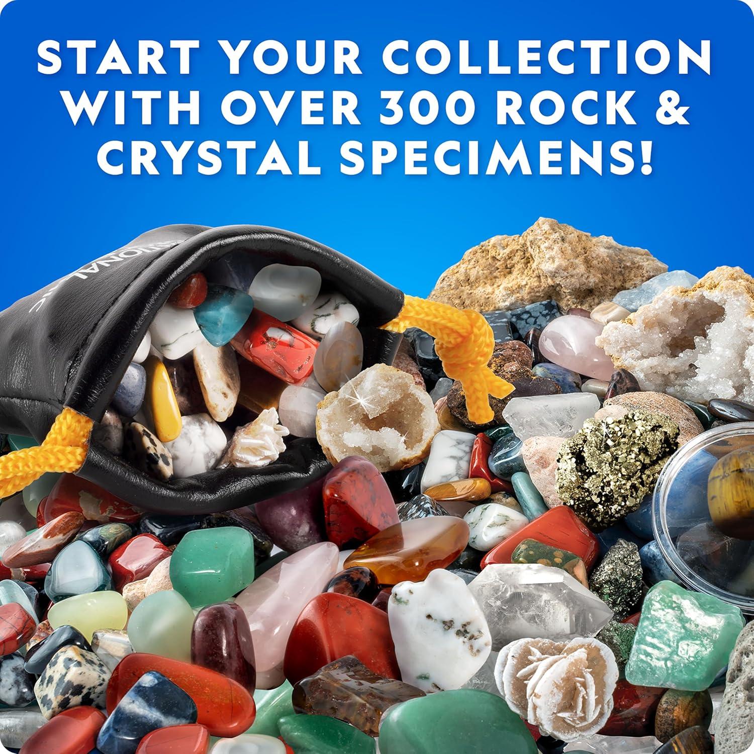 National Geographic Geology Bundle – Including Rock Collection Box for Kids, Crystal Growing Kit, and Gemstone Dig Kit, Real Gemstones and Crystals, Science Kit for Boys and Girls (Amazon Exclusive)(Geology Bundle)