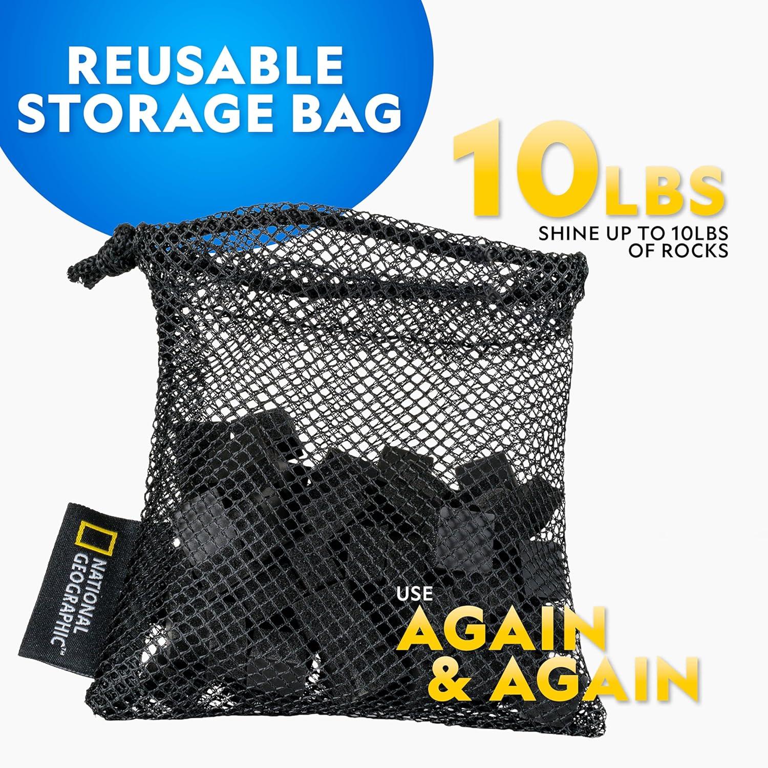 NATIONAL GEOGRAPHIC Ceramic Media for Rock Tumbling – 1.5 lb Ceramic Pellets, Tumbling Media for Rock Polisher, Use with Rock Tumbler Grit, Protects Rocks, Reusable, Rock Tumbling Supplies(New Polishing Foam)