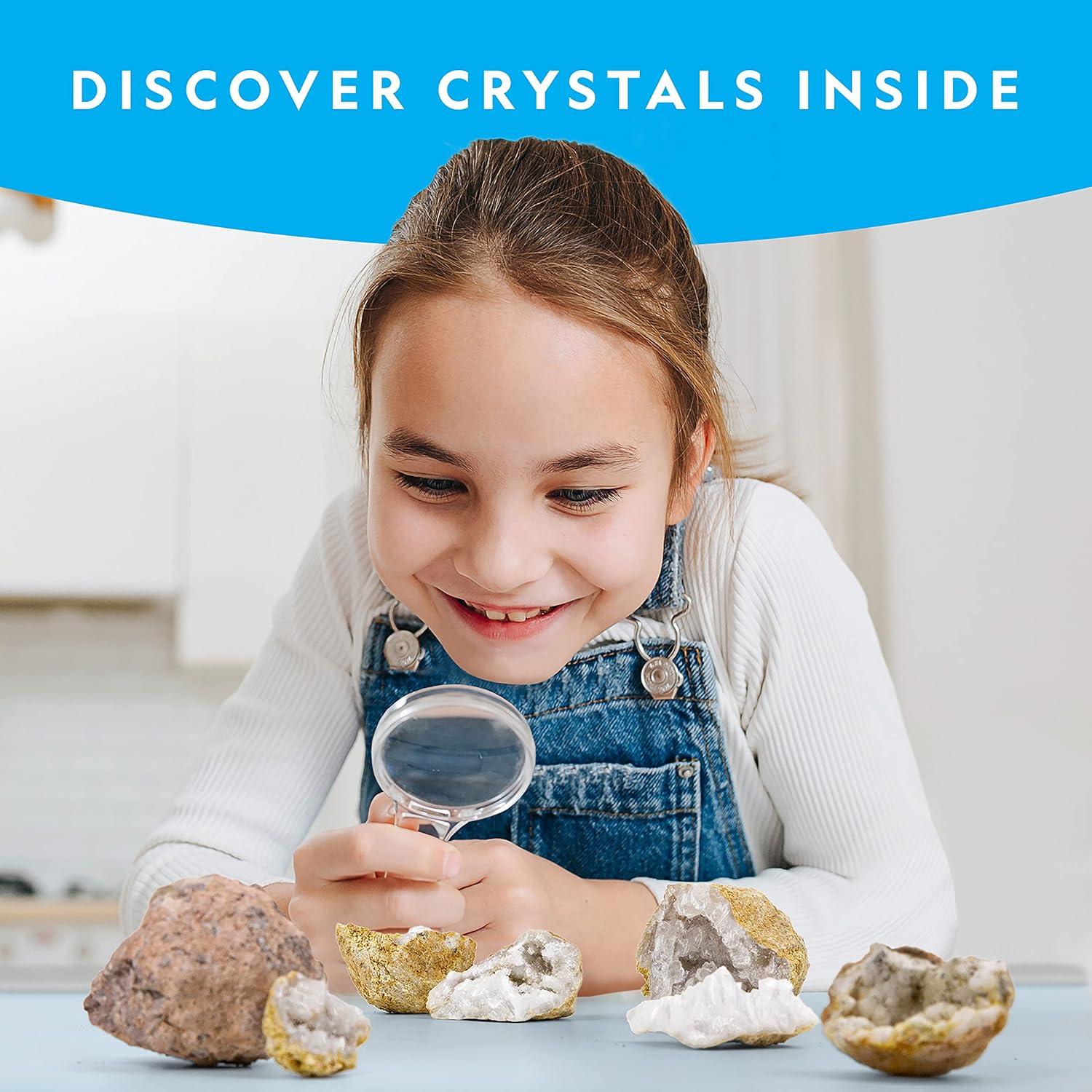 National Geographic Gigantic Geode Kit – Break Open a Huge Geode with Crystals Inside, Earth Science Kit for Kids, Fun Geology Activity, Rock and Mineral Gift for Boys and Girls(10 Geodes Kit)