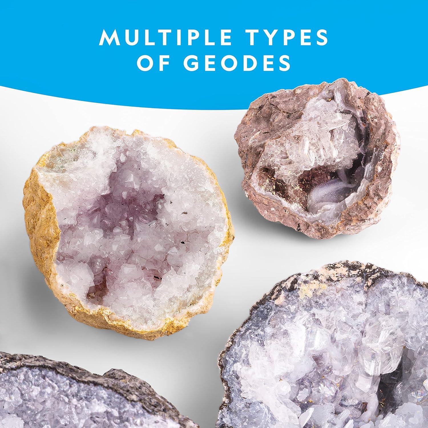 National Geographic Gigantic Geode Kit – Break Open a Huge Geode with Crystals Inside, Earth Science Kit for Kids, Fun Geology Activity, Rock and Mineral Gift for Boys and Girls(10 Geodes Kit)