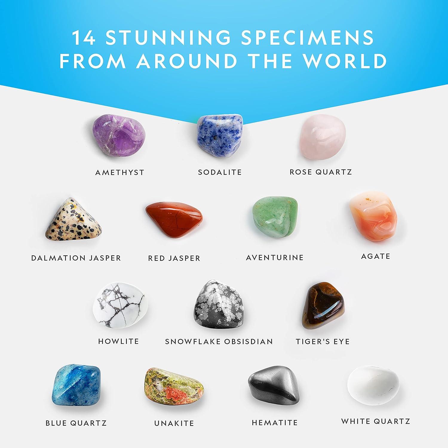 National Geographic Premium Polished Stones – 15 Pounds of 3/4-Inch Tumbled Stones and Crystals Bulk, Arts and Crafts, Rock and Mineral Kit, Rocks for Kids, STEM Toys(10 lb  3/4-Inch Stones)