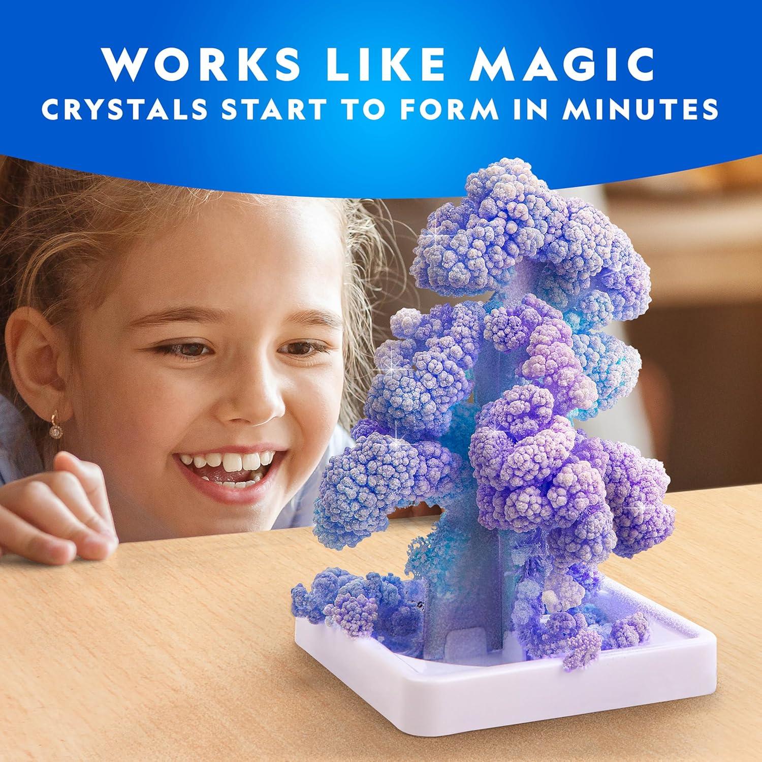 National Geographic Craft Kits for Kids – Crystal Growing Kit, Grow 6 Crystal Trees in Just 6 Hours, Educational Craft Kit with Art Supplies, Geode Specimen, STEM Arts & Crafts Kit (Amazon Exclusive)