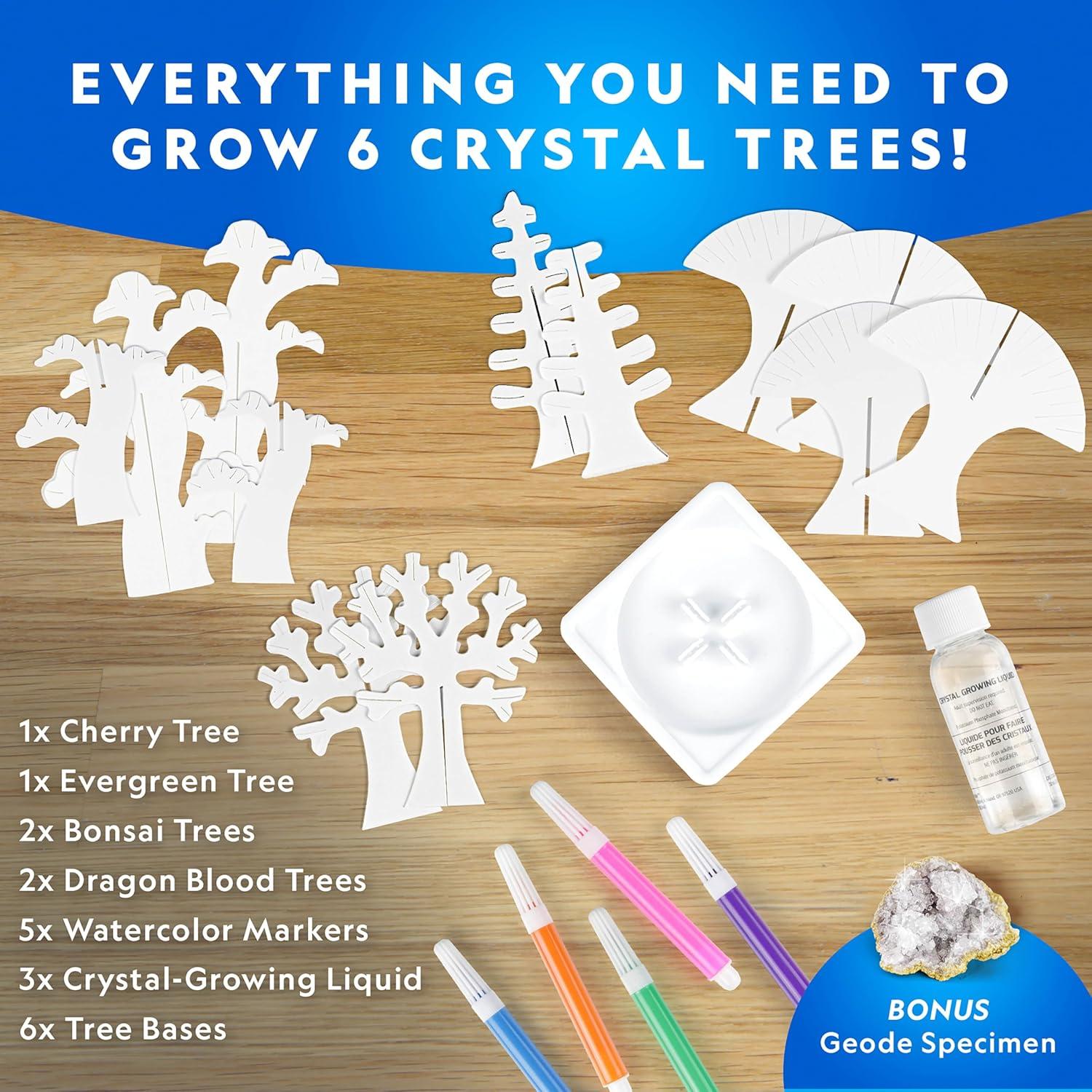 National Geographic Craft Kits for Kids – Crystal Growing Kit, Grow 6 Crystal Trees in Just 6 Hours, Educational Craft Kit with Art Supplies, Geode Specimen, STEM Arts & Crafts Kit (Amazon Exclusive)