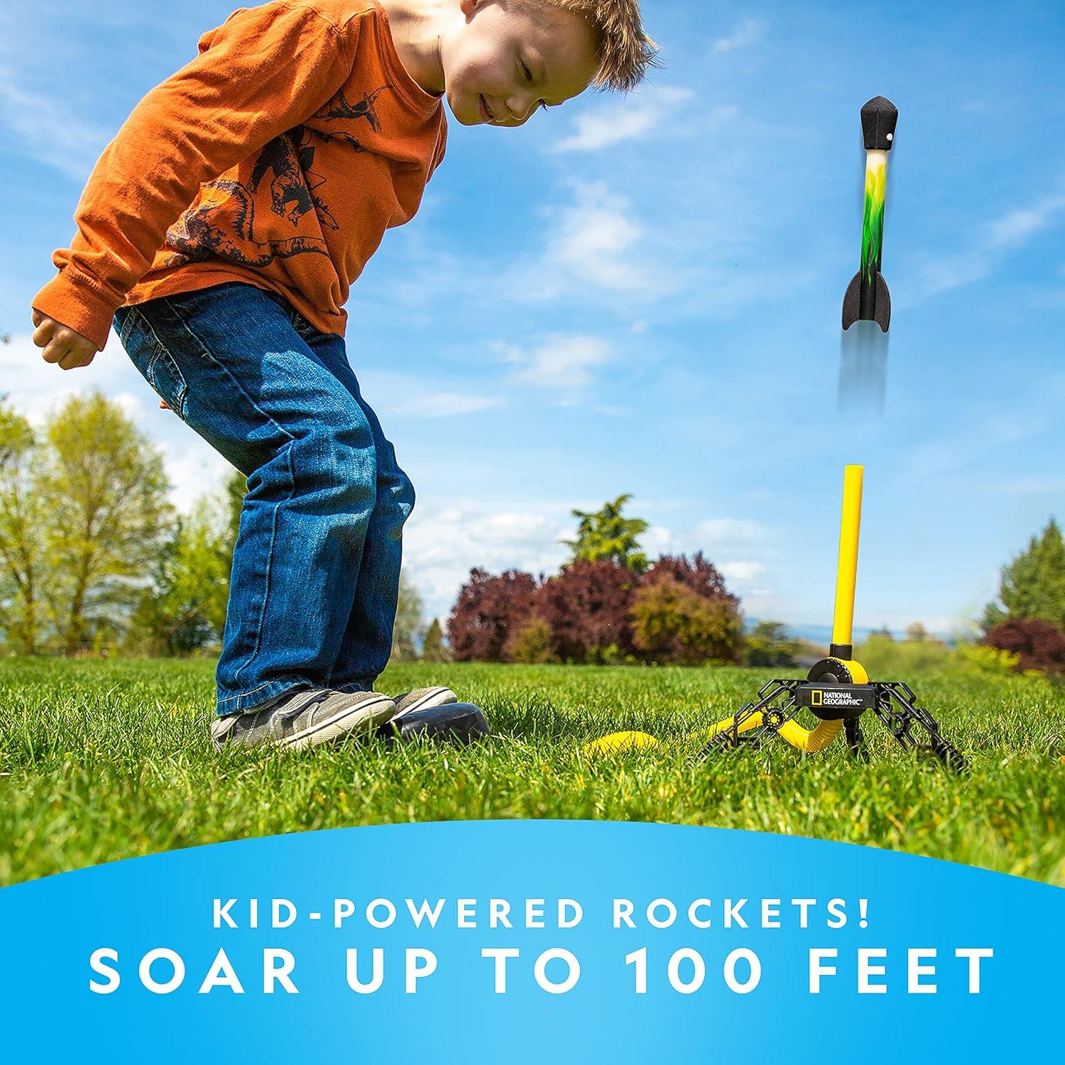 National Geographic Air Rocket Toy Refill – 5 LED Light-Up Air Rockets, Compatible with All Jump & Launch Air Powered Rocket Launchers(Air Rocket Refill)