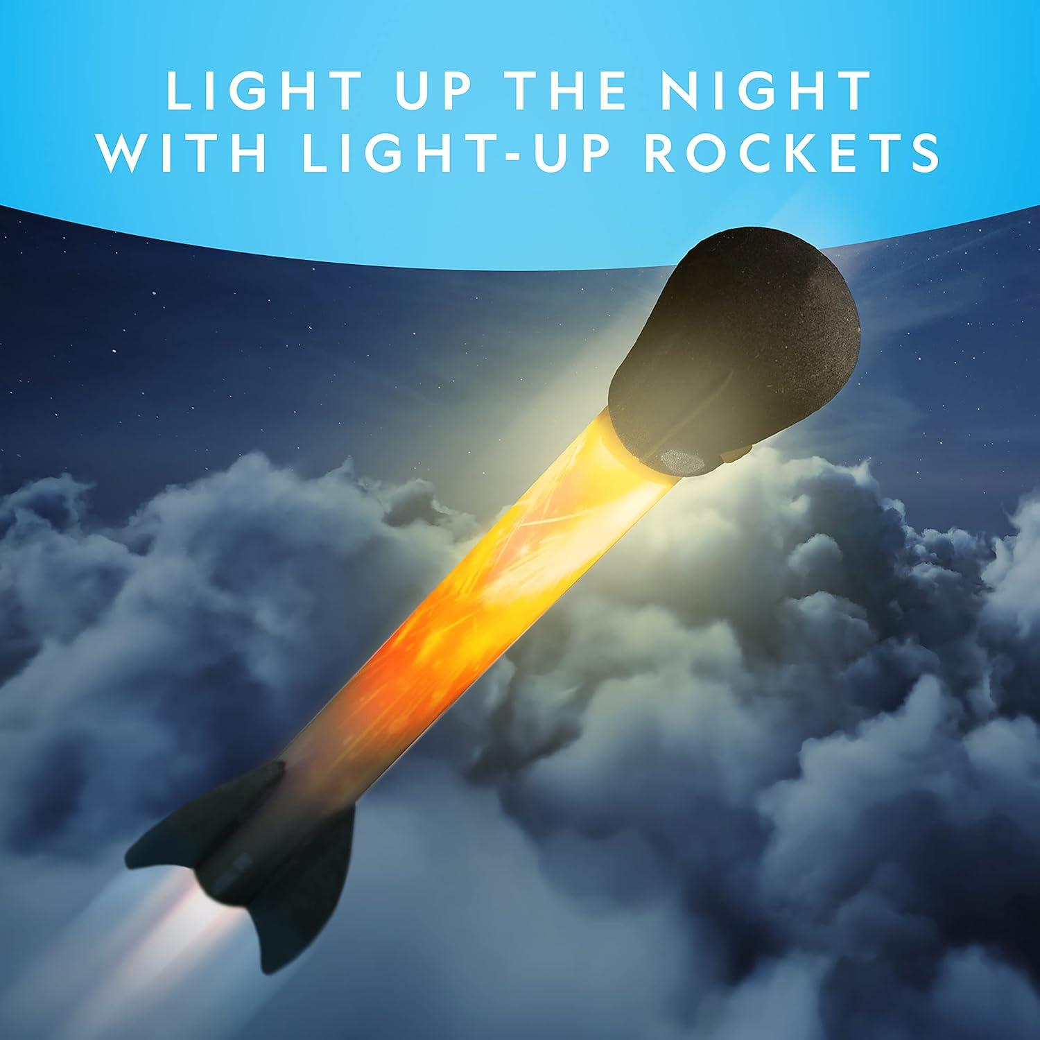 National Geographic Air Rocket Toy Refill – 5 LED Light-Up Air Rockets, Compatible with All Jump & Launch Air Powered Rocket Launchers(Air Rocket Refill)