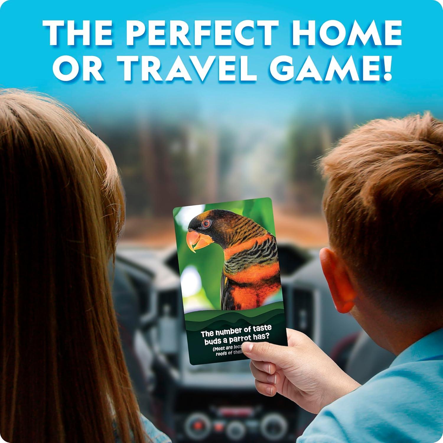 National Geographic Anyone’s Guess Rainforest Animals Trivia Cards – Kids Trivia Card Game with 55 Jumbo Cards, Animal Games, Trivia Game(Rainforest Animal Trivia)
