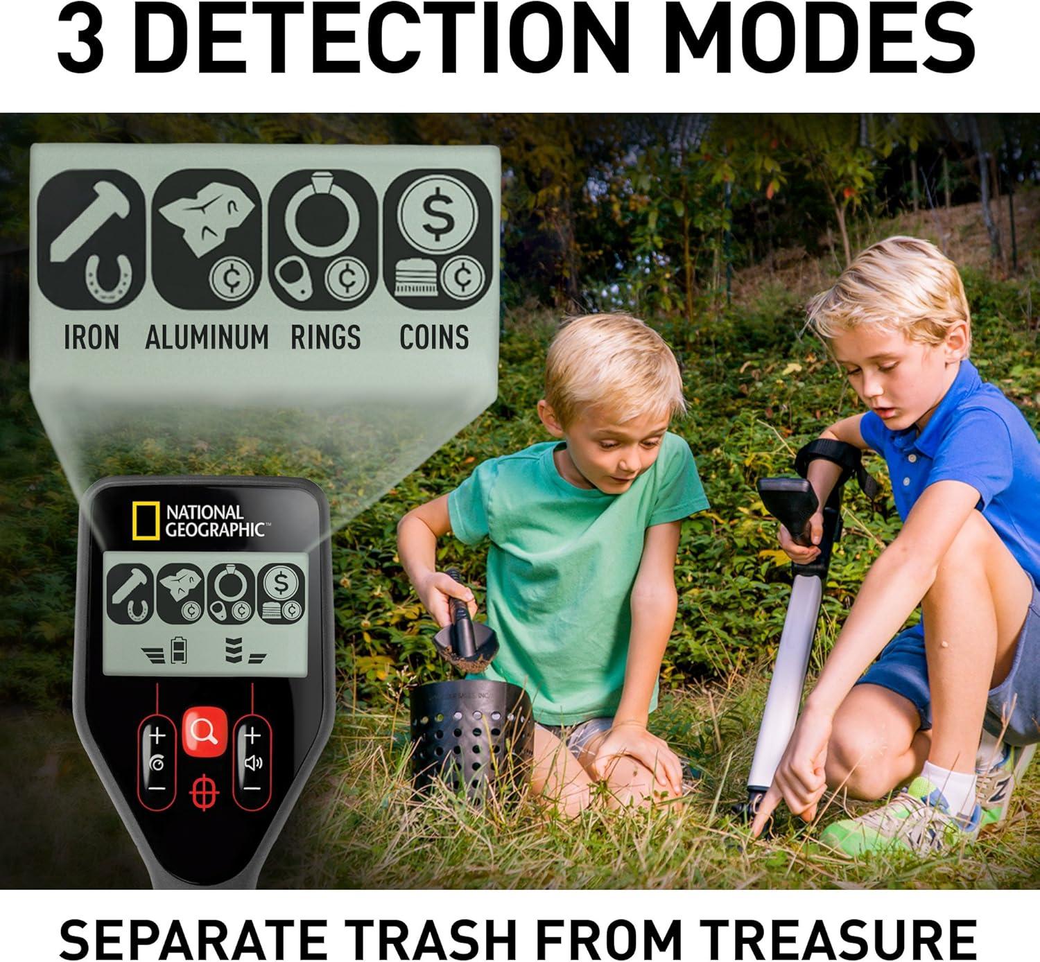 National Geographic PRO Series Metal Detector – Ultimate Treasure Hunter with Pinpointer, Large Waterproof 10″ Coil – Lightweight and Collapsible for Easy Travel (Amazon Exclusive)