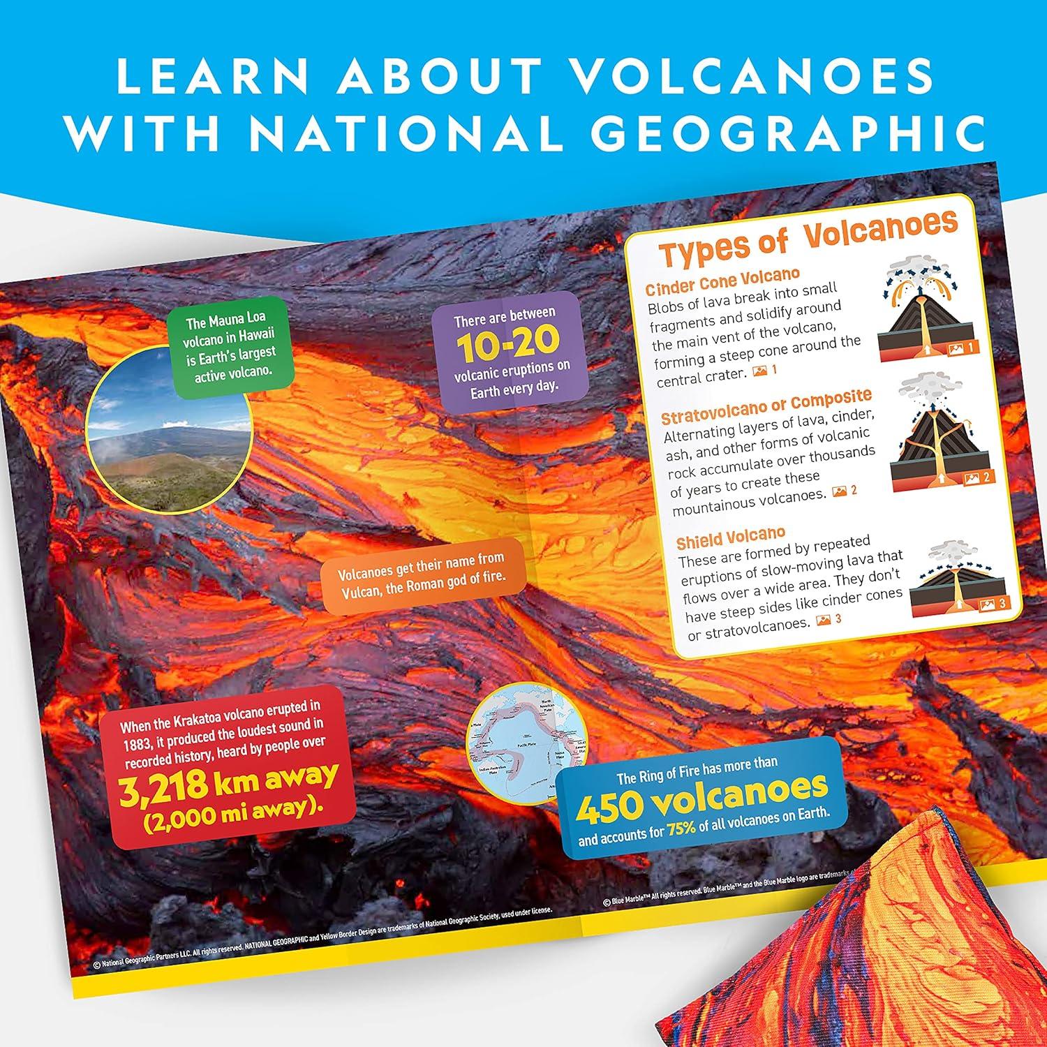 NATIONAL GEOGRAPHIC Volcano Bean Bag Toss Game for Kids – Cornhole Game Set with 5 Backyard Games, Bean Bags for Tossing, Yard Games for Kids, Outdoor Kids Games, Patio Games (Amazon Exclusive)