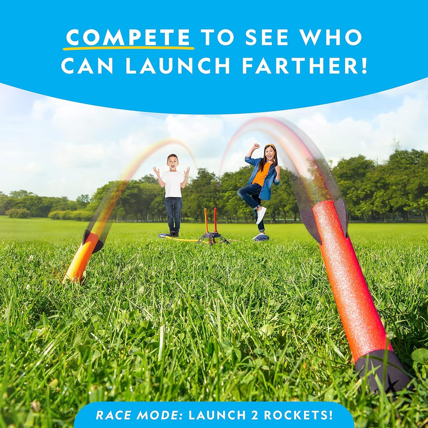 National Geographic Air Rocket Toy Refill – 5 LED Light-Up Air Rockets, Compatible with All Jump & Launch Air Powered Rocket Launchers(Air Rocket Racers)