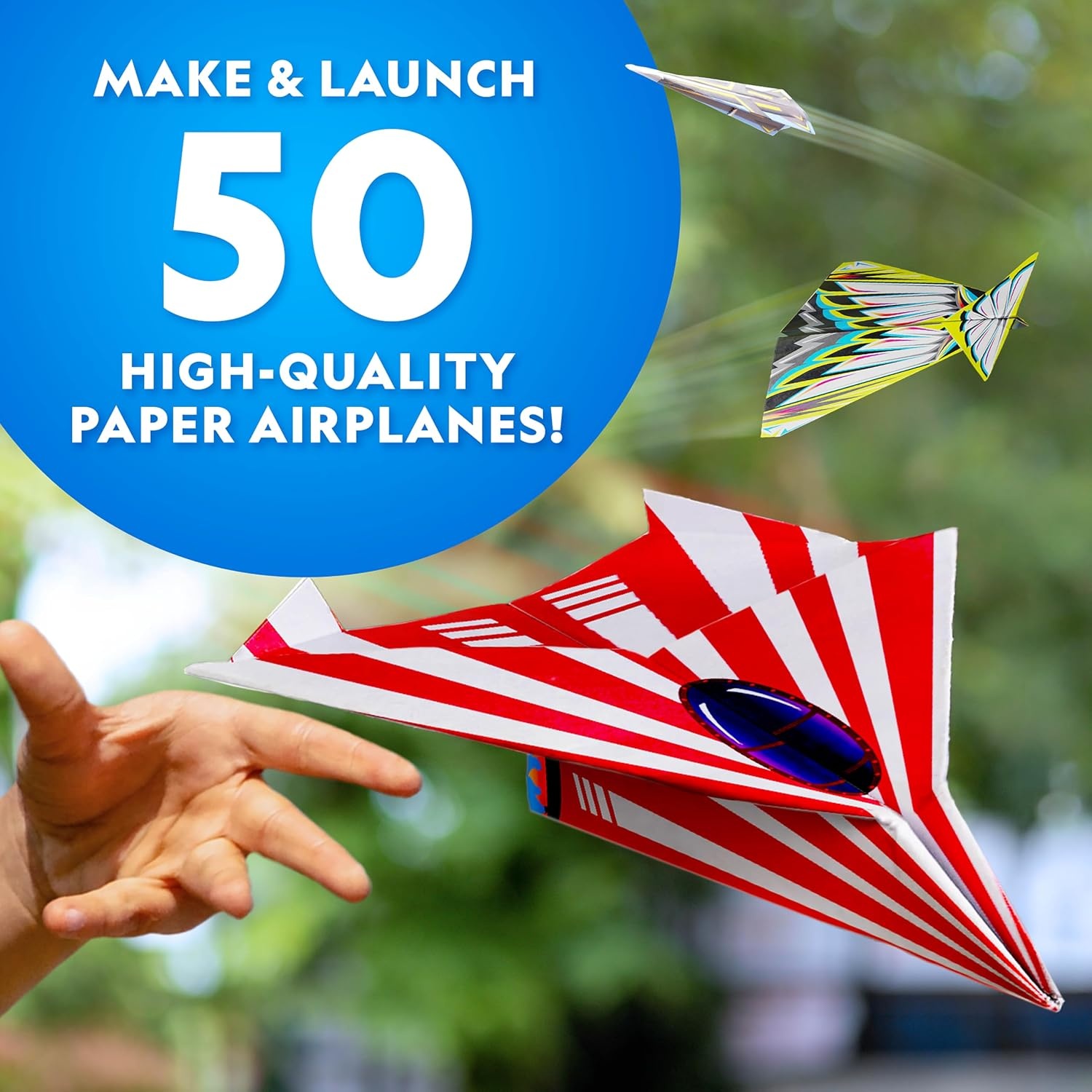 National Geographic Paper Airplane Book Kit for Kids Ages 6-12