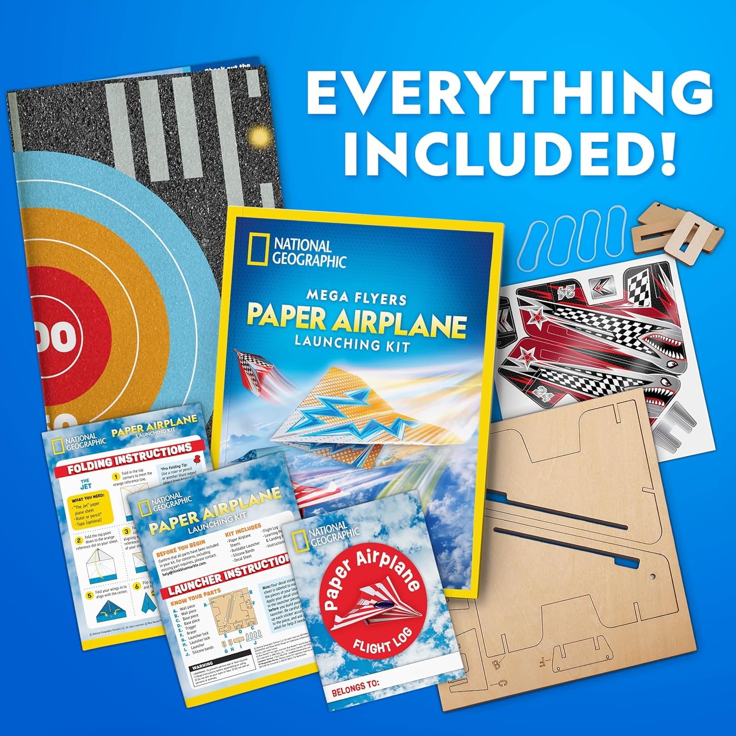 National Geographic Paper Airplane Book Kit for Kids Ages 6-12
