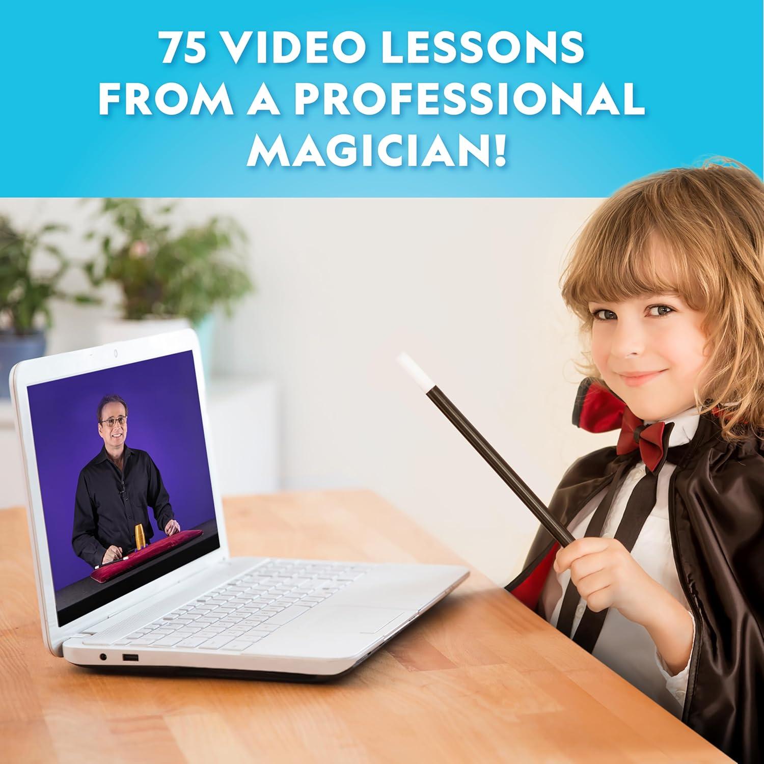 National Geographic Kids Magic Set – 45 Magic Tricks for Kids to Perform with Step-by-Step Video Instructions for Each Trick Provided by a Professional Magician, Toys for Boys and Girls(Multicolor)