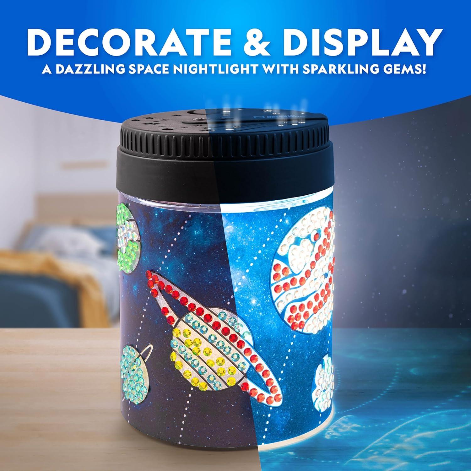 National Geographic Ultimate Space Activity Kit – Diamond Painting Solar System Night Light, Glow-in-The-Dark Solar System Model & Stained Glass Window Art, Outer Space STEAM Arts & Crafts for Kids(Ultimate Space Kit)