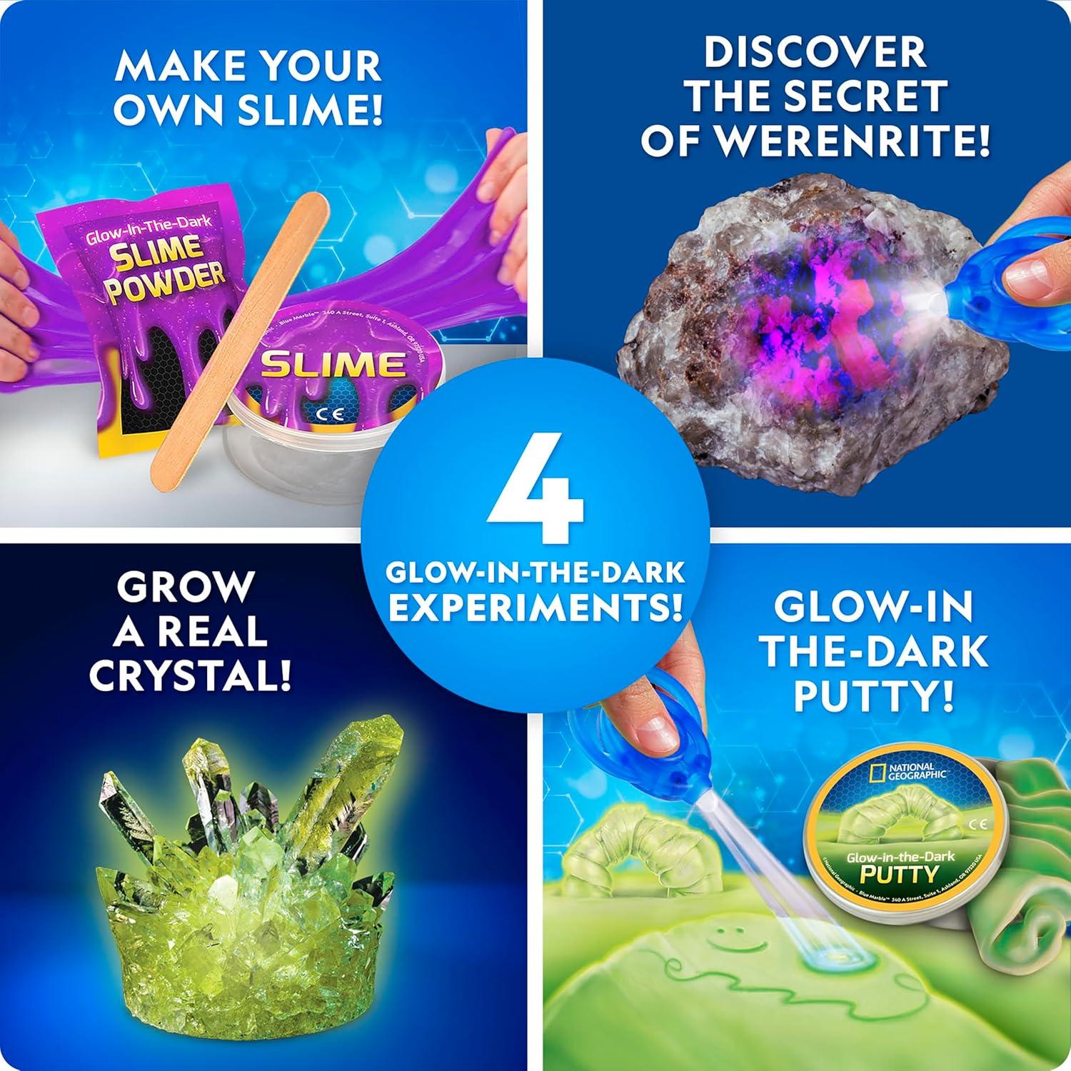 National Geographic Mega Space Activity Kit – Glow in The Dark Science Craft Kit for Kids with 100+ Pieces, Launch a Rocket, Create Glowing Constellations, Paint a Solar System & More(Glow in the Dark Science)