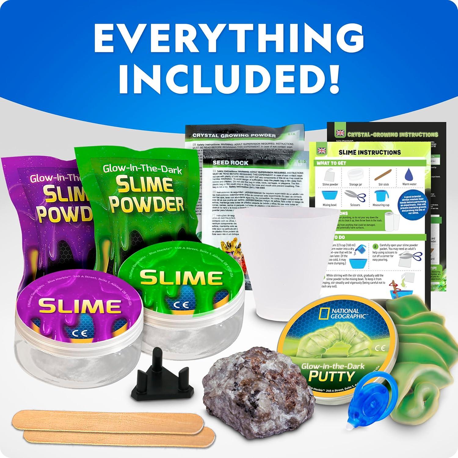 National Geographic Mega Space Activity Kit – Glow in The Dark Science Craft Kit for Kids with 100+ Pieces, Launch a Rocket, Create Glowing Constellations, Paint a Solar System & More(Glow in the Dark Science)