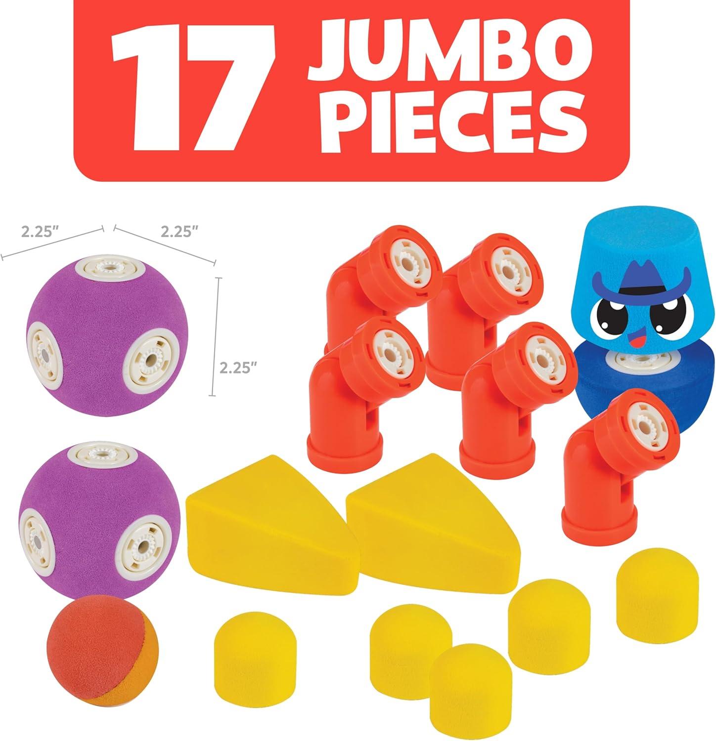 Blockaroo Magnetic Foam Building Blocks – 17-Piece Critter Set, Bath Toys for Toddlers, Preschool Toys, Bathtub Toys, Sensory Toys, Blocks for Toddlers 3-5, Engineering Toys for Kids 3-5, Bath Blocks(Critter)