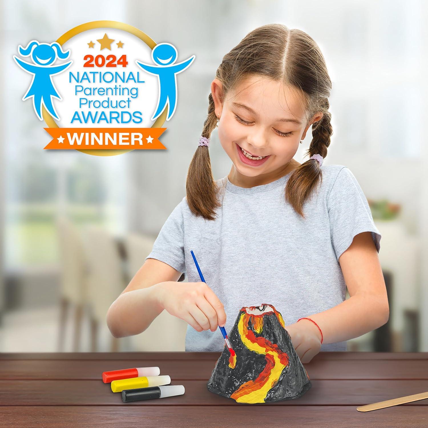 National Geographic Ultimate Volcano Kit – Erupting Volcano Science Kit for Kids, 3X More Eruptions, Pop Crystals Create Exciting Sounds, STEM Science & Educational Toys (Amazon Exclusive)(One Size)