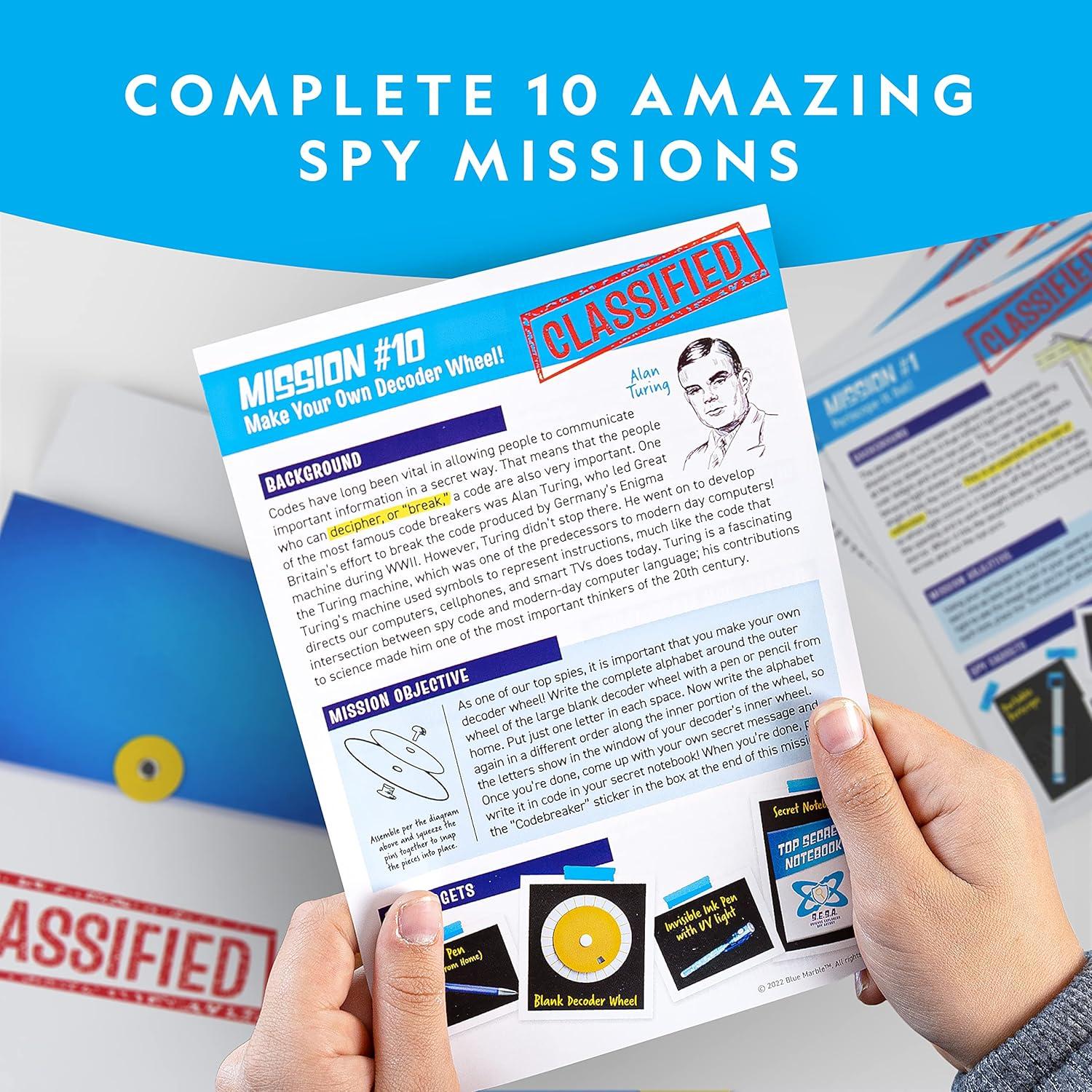 NATIONAL GEOGRAPHIC Spy Science Kit – Kids Spy Activity Set, Complete 10 Secret Missions with Gadgets for Kids and Gear, Detective Kit, Science Kits, Pretend Play