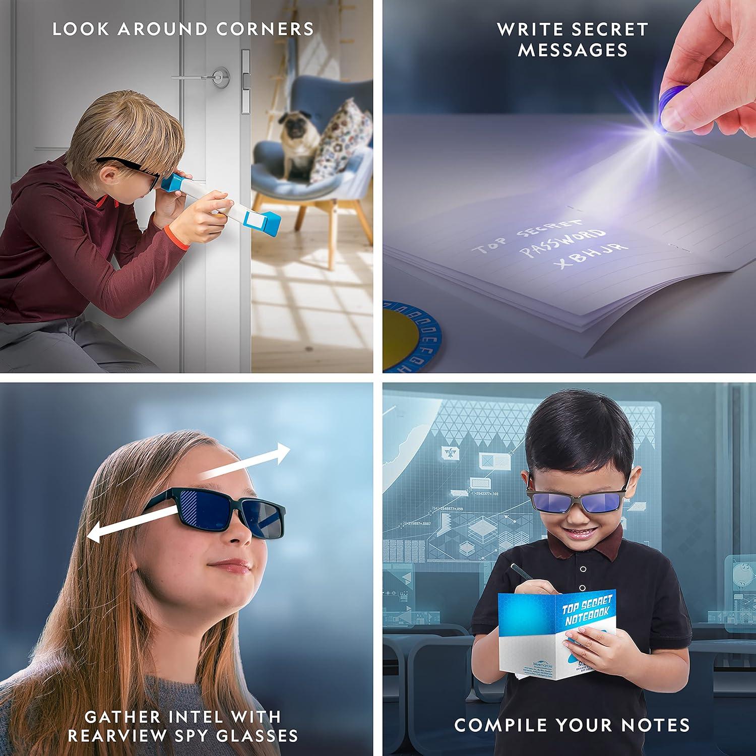 NATIONAL GEOGRAPHIC Spy Science Kit – Kids Spy Activity Set, Complete 10 Secret Missions with Gadgets for Kids and Gear, Detective Kit, Science Kits, Pretend Play