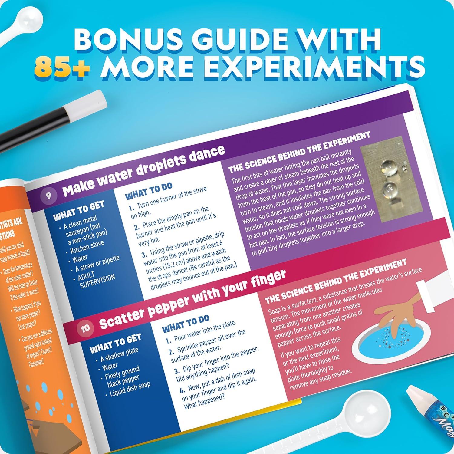 NATIONAL GEOGRAPHIC Science Magic Kit – Science Kit for Kids with 100+ Unique Experiments and Magic Tricks, Chemistry Set and STEM Project, A Great Gift for Boys and Girls (Amazon Exclusive)(Mega Science Kit)