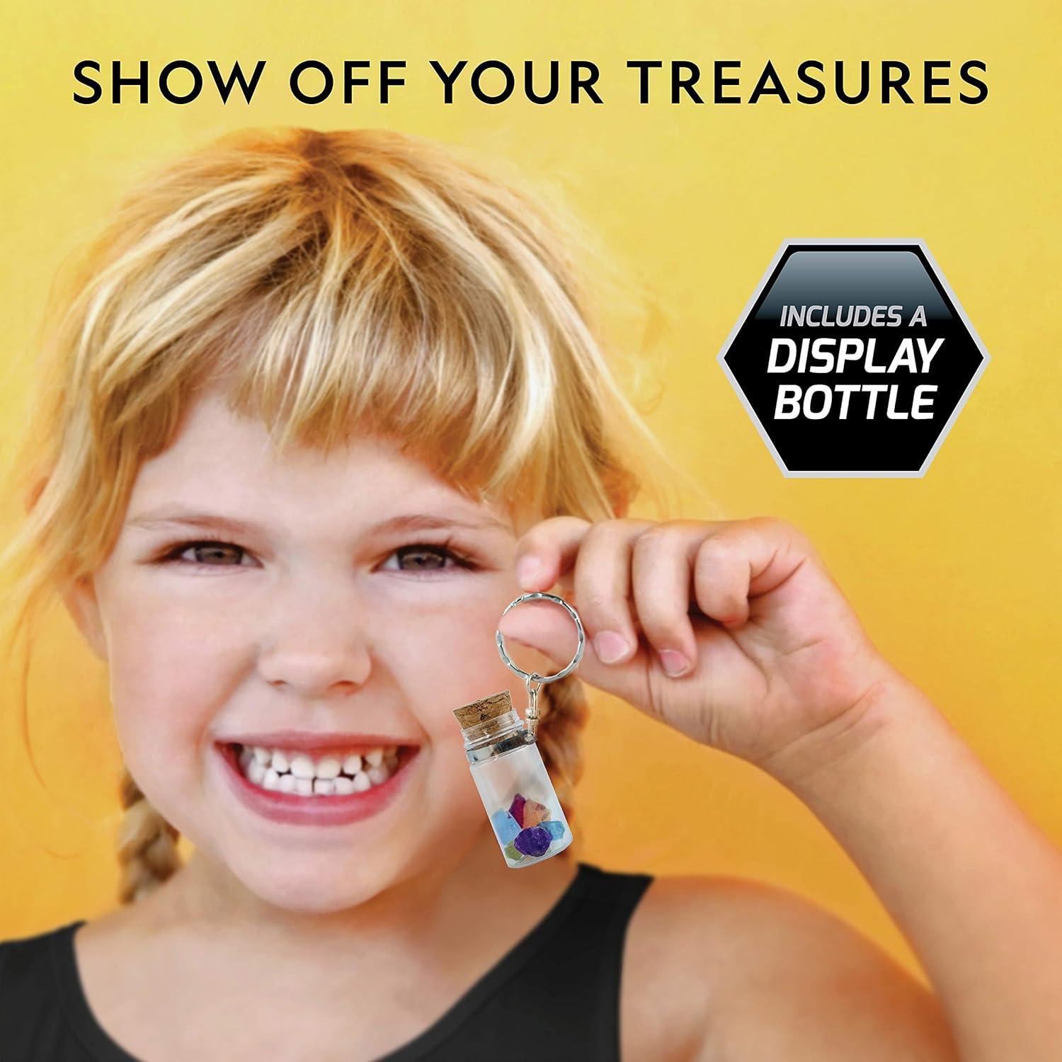 National Geographic Gigantic Gemstone Dig Kit – Excavate 100 Real Gems from a Giant Dig Brick, Gem Mining Kit for Kids, STEM Rock Collection Activity, Includes Tools & Learning Guide(15 Semi-precious Gems)