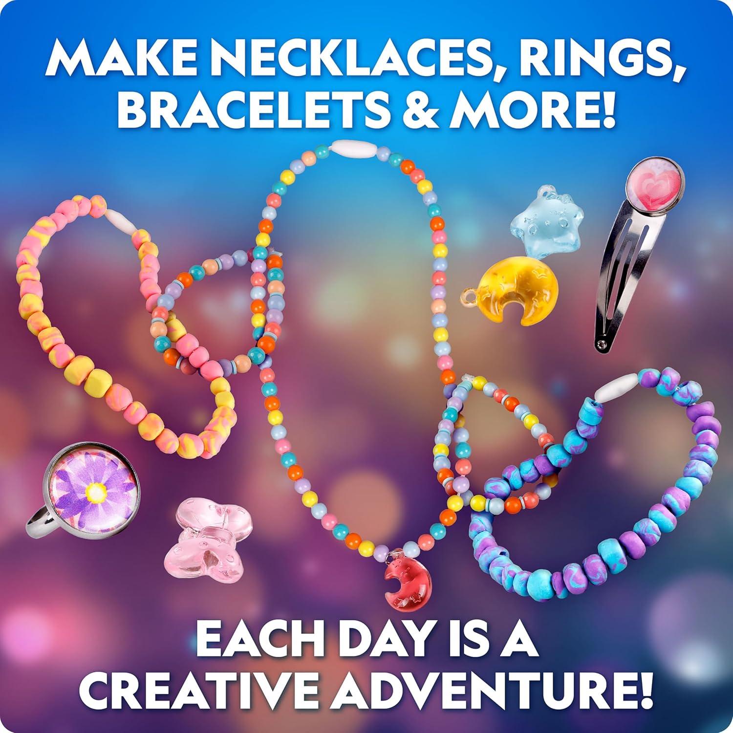 NATIONAL GEOGRAPHIC 2026 Jewelry Making Advent Calendar – Create 24+ Pieces of Jewelry, Countdown Calendar, Holiday Craft Kit for Kids with Beads, Clay, Charms & Tools, Educational Gifts(Jewelry Crafts)