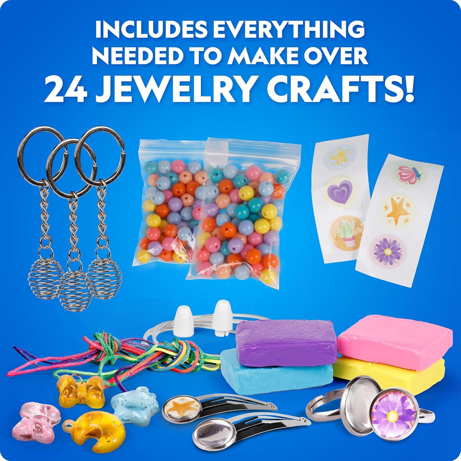 NATIONAL GEOGRAPHIC 2026 Jewelry Making Advent Calendar – Create 24+ Pieces of Jewelry, Countdown Calendar, Holiday Craft Kit for Kids with Beads, Clay, Charms & Tools, Educational Gifts(Jewelry Crafts)