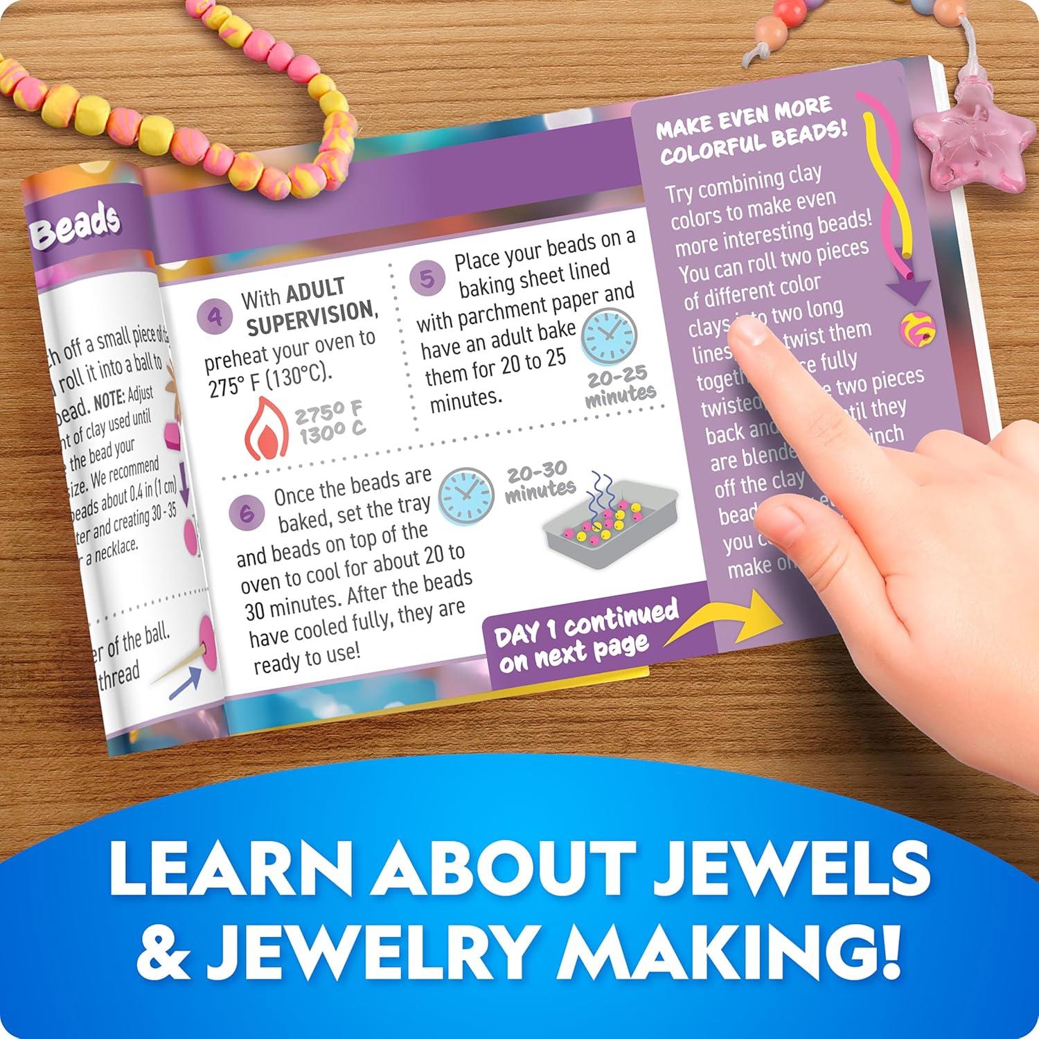 NATIONAL GEOGRAPHIC 2026 Jewelry Making Advent Calendar – Create 24+ Pieces of Jewelry, Countdown Calendar, Holiday Craft Kit for Kids with Beads, Clay, Charms & Tools, Educational Gifts(Jewelry Crafts)
