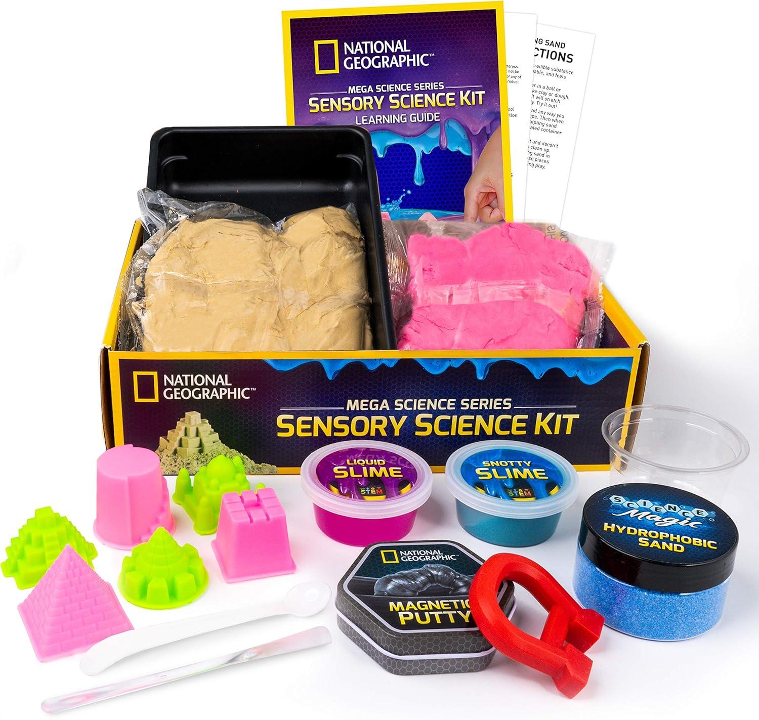 National Geographic Mega Space Activity Kit – Glow in The Dark Science Craft Kit for Kids with 100+ Pieces, Launch a Rocket, Create Glowing Constellations, Paint a Solar System & More(Sensory Science)