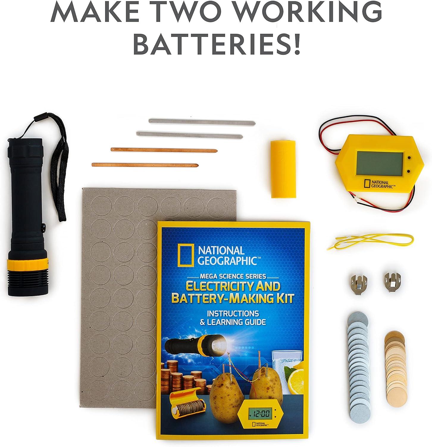 National Geographic Mega Space Activity Kit – Glow in The Dark Science Craft Kit for Kids with 100+ Pieces, Launch a Rocket, Create Glowing Constellations, Paint a Solar System & More(Electrical Science)