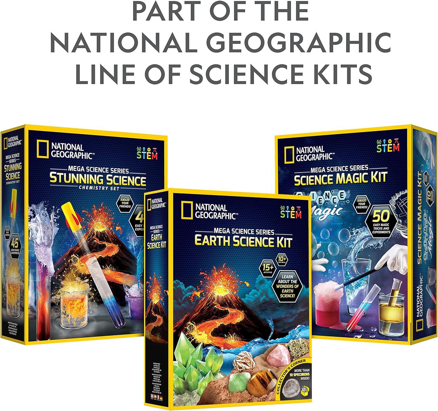 National Geographic Mega Space Activity Kit – Glow in The Dark Science Craft Kit for Kids with 100+ Pieces, Launch a Rocket, Create Glowing Constellations, Paint a Solar System & More(Electrical Science)