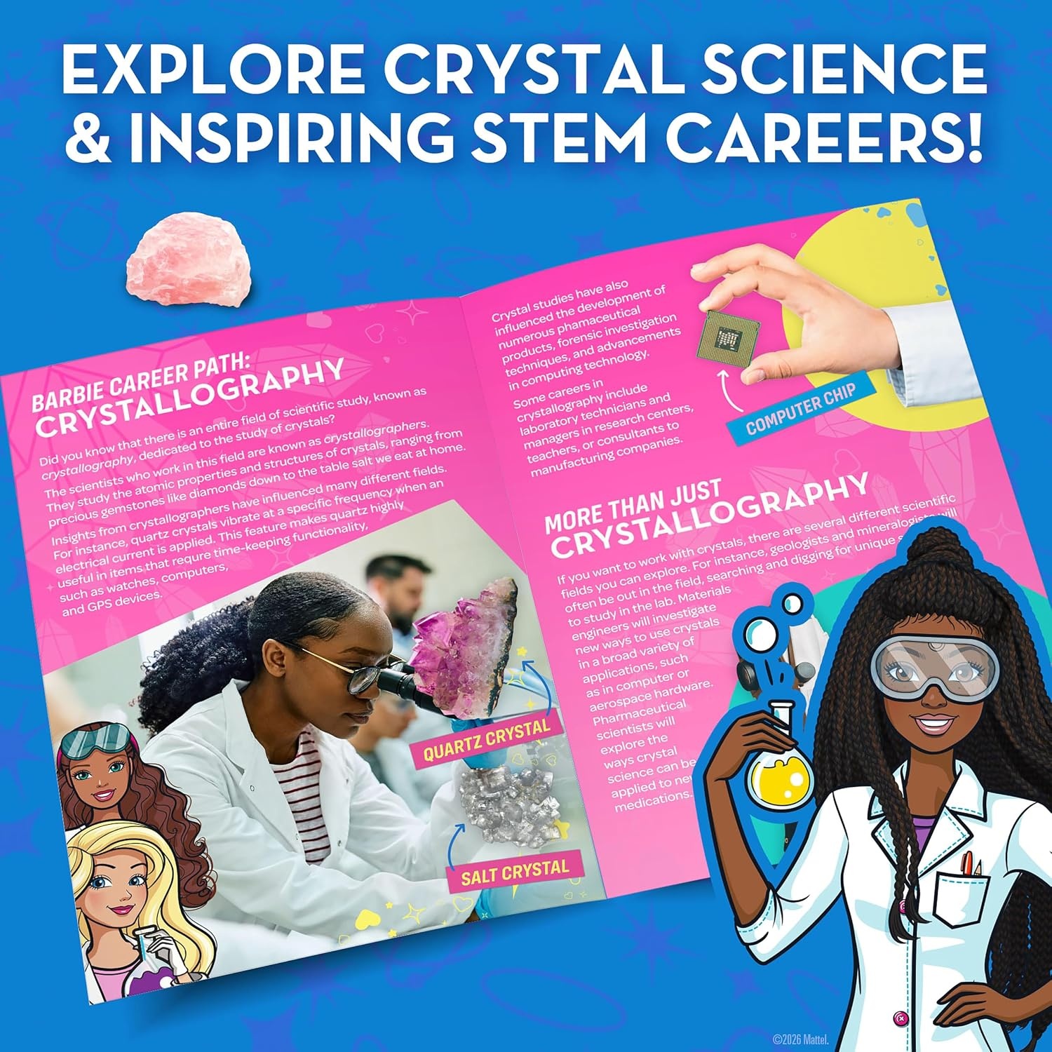 Barbie Crystal Growing Flower Garden Science Kit for Kids Ages 8-12
