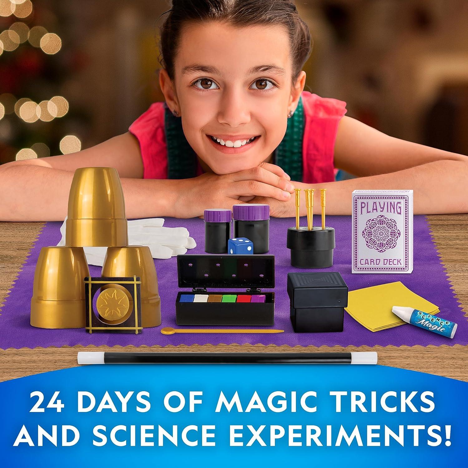 Blue Marble 2026 Glow In The Dark Advent Calendar – Countdown Calendar with 24 Science Activities, Experiments & Animal Figures | Fun & Educational Kids Advent Calendar(Magic Tricks & More)