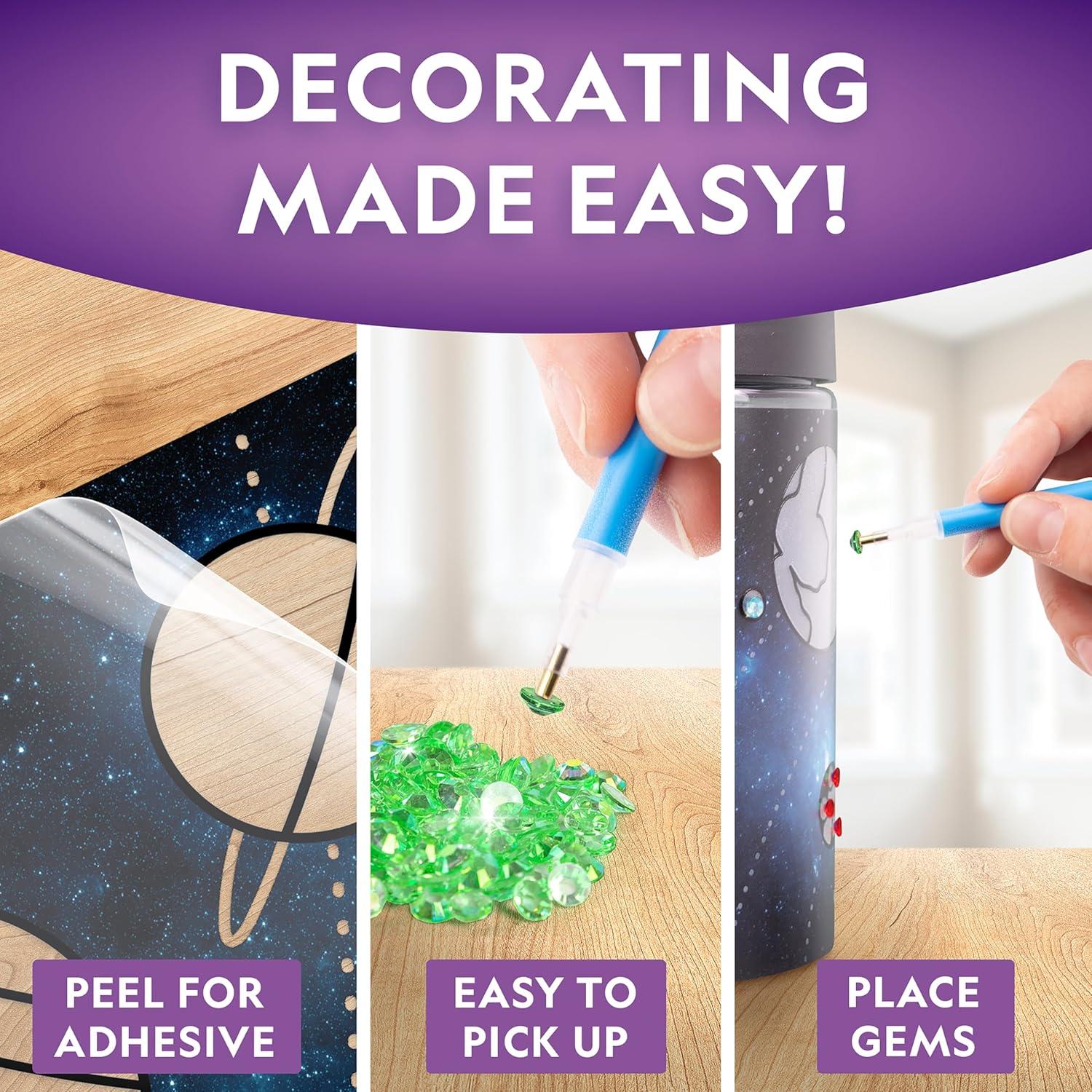 NATIONAL GEOGRAPHIC Diamond Painting Solar System Night Light – Make Your Own Night Light with 1000+ Gems to Decorate, Arts and Crafts Kits for Kids ages 8 9 10 11 12, DIY Space Gift, Planets for Kids(One Size)
