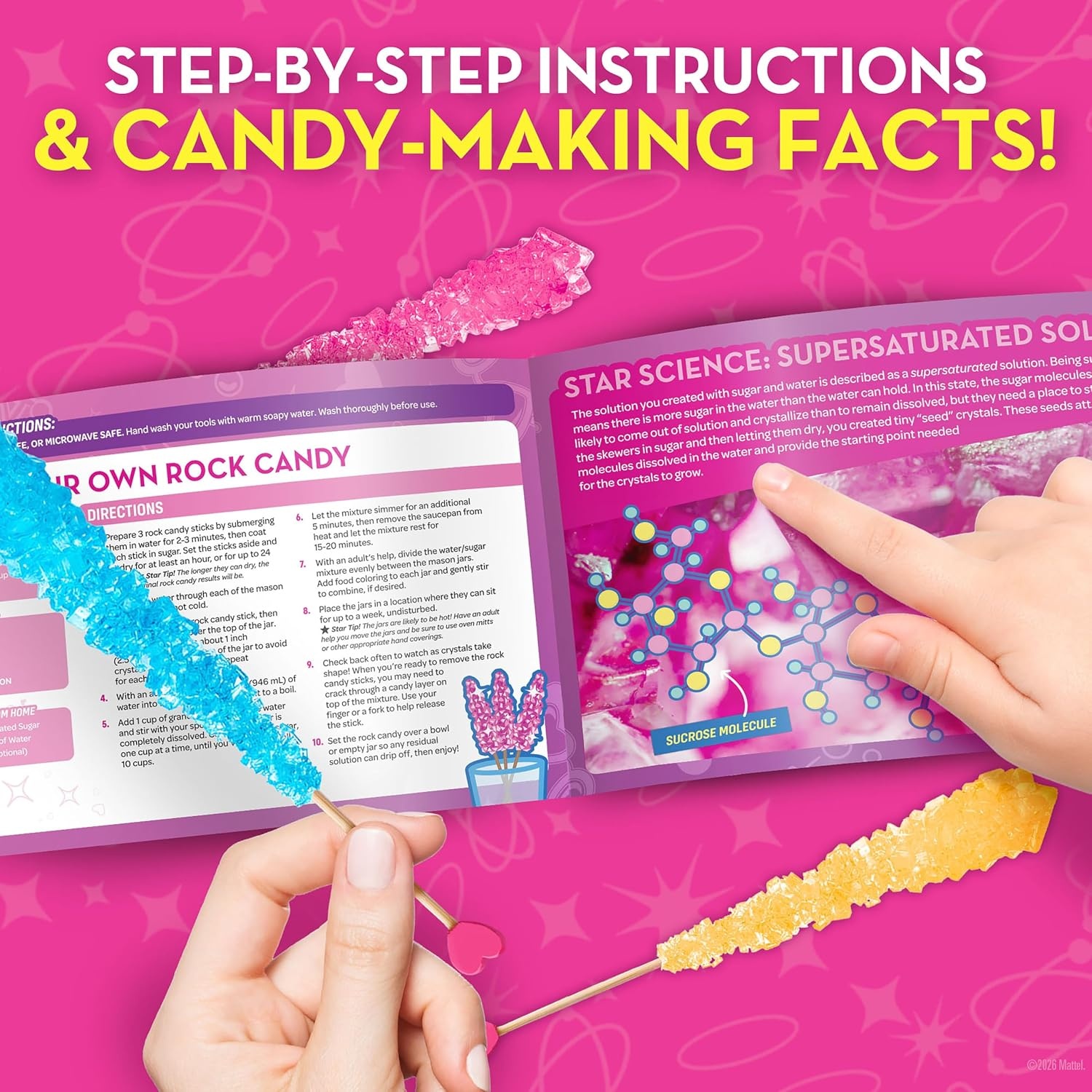 Barbie Candy Making Food Science Kit with 5 Recipes for Kids Ages 8-12
