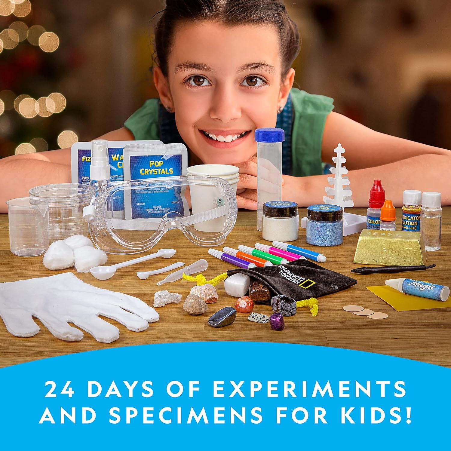 Blue Marble 2026 Glow In The Dark Advent Calendar – Countdown Calendar with 24 Science Activities, Experiments & Animal Figures | Fun & Educational Kids Advent Calendar(Experiments & Specimens)