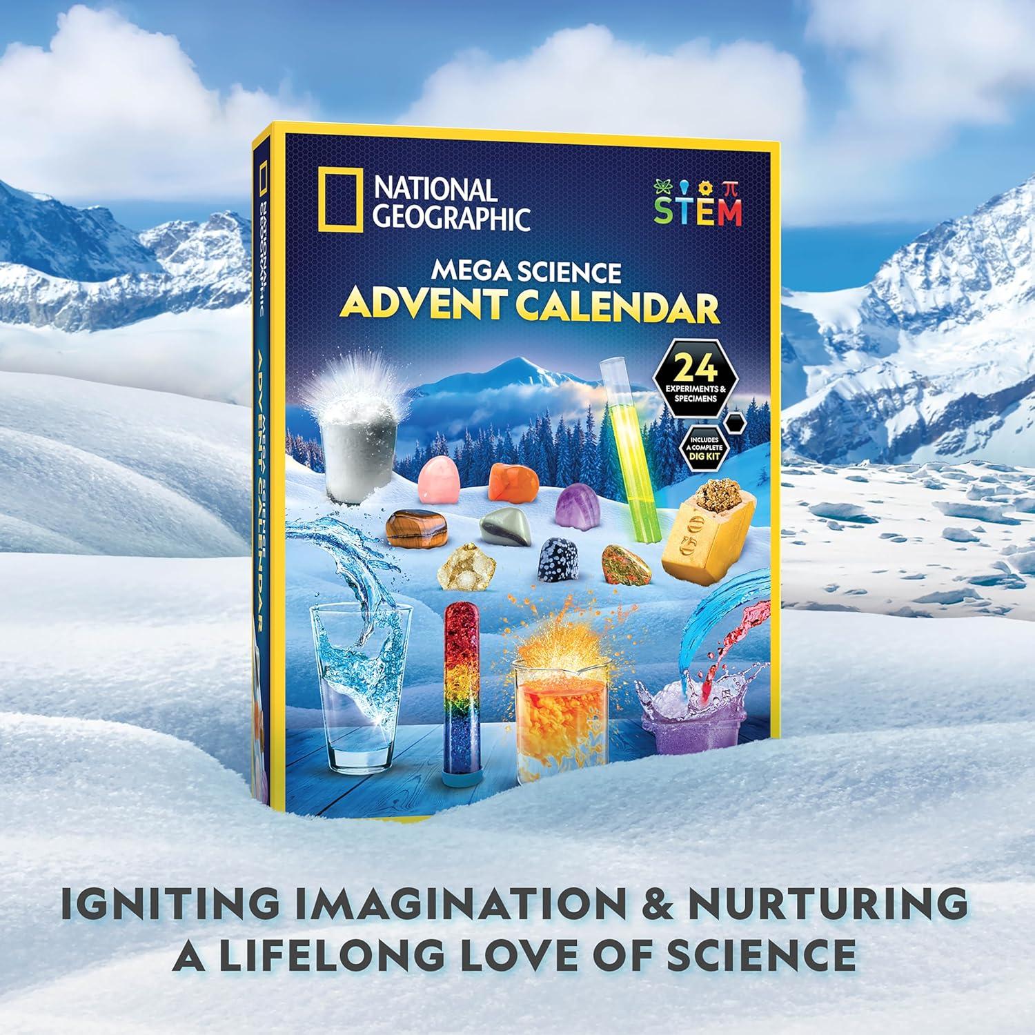 Blue Marble 2026 Glow In The Dark Advent Calendar – Countdown Calendar with 24 Science Activities, Experiments & Animal Figures | Fun & Educational Kids Advent Calendar(Experiments & Specimens)