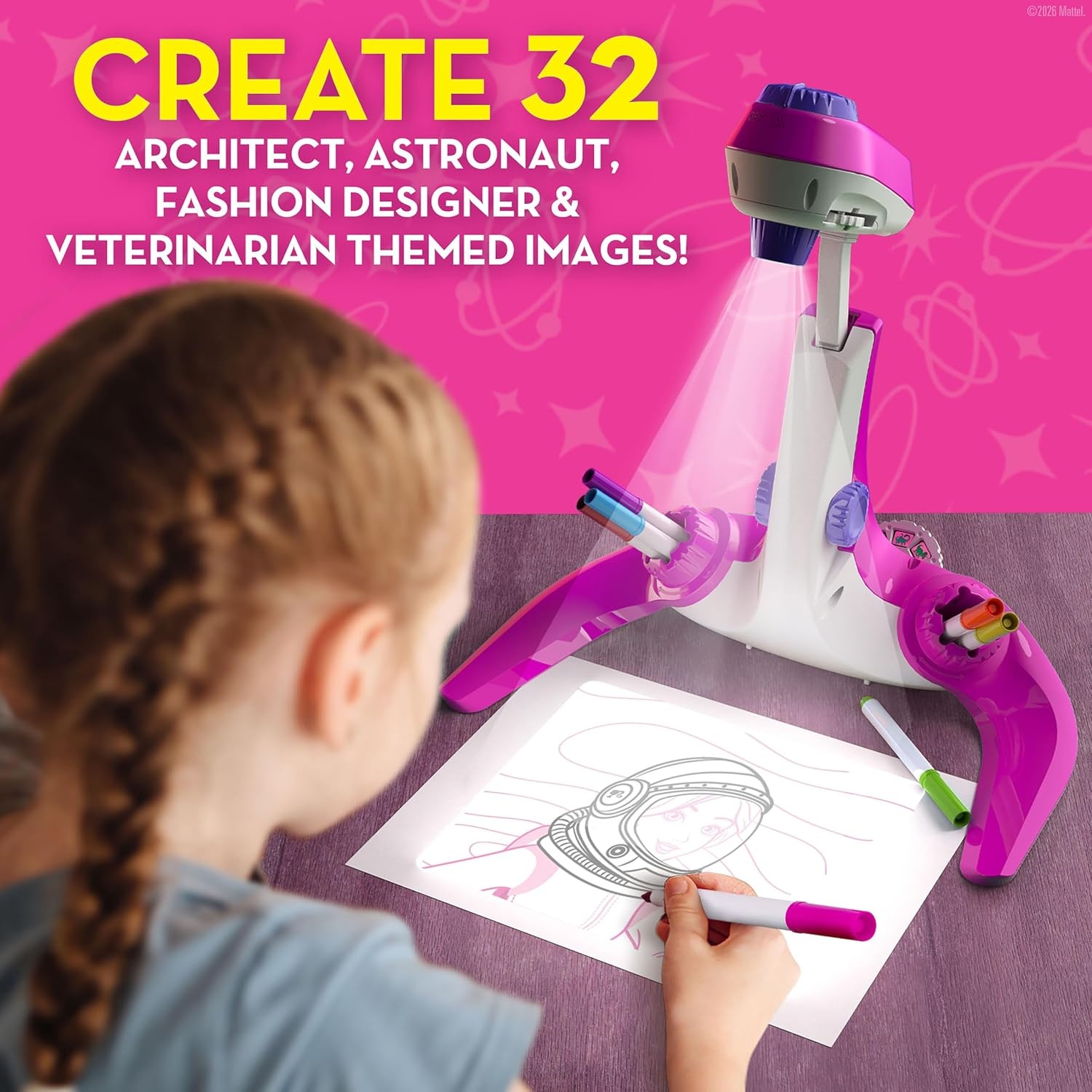 Barbie Dream Job Drawing Projector Art Activity Kit for Kids Ages 5+
