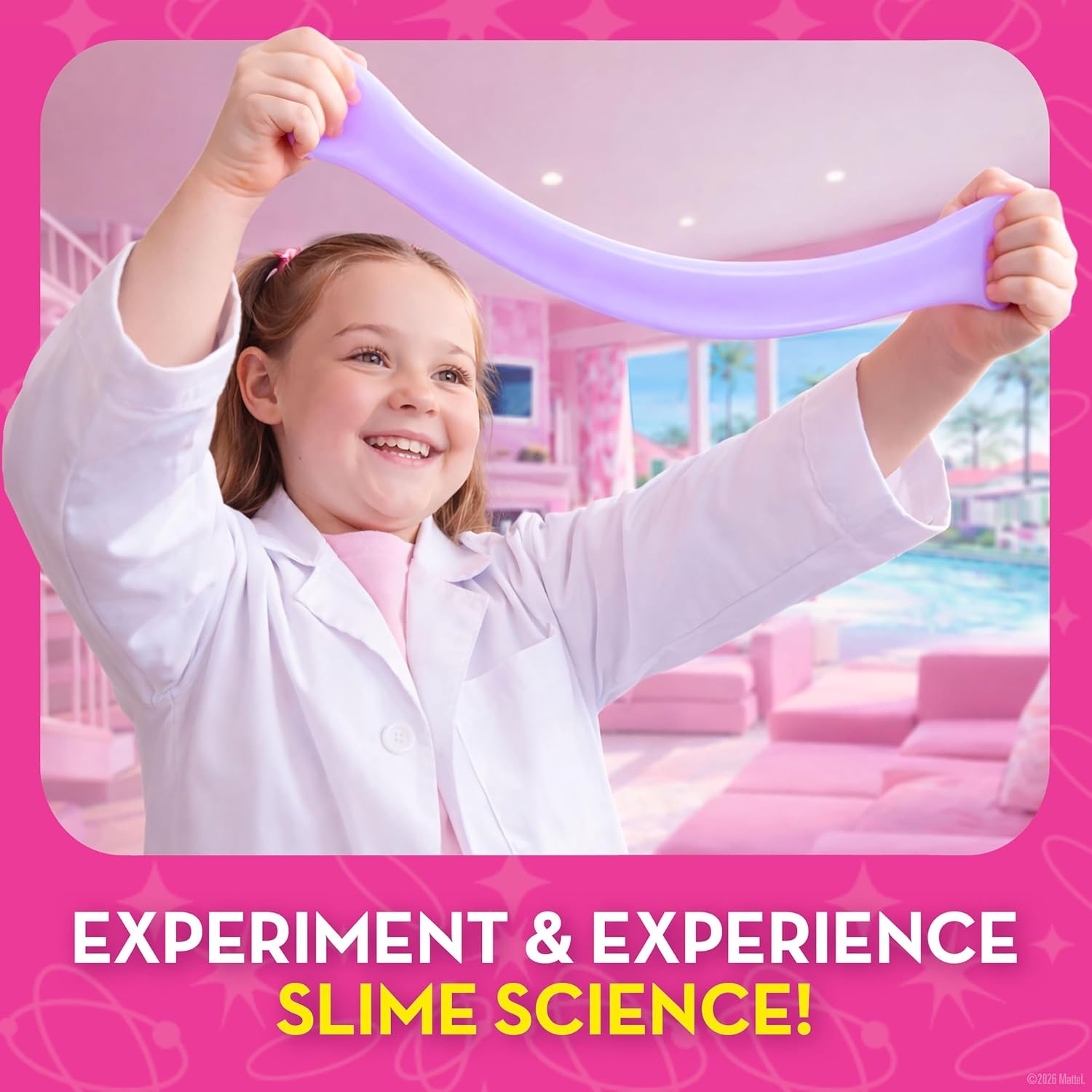 Barbie Slime Kit for Girls Ages 4-12, Make Fluffy and Shimmery Slimes