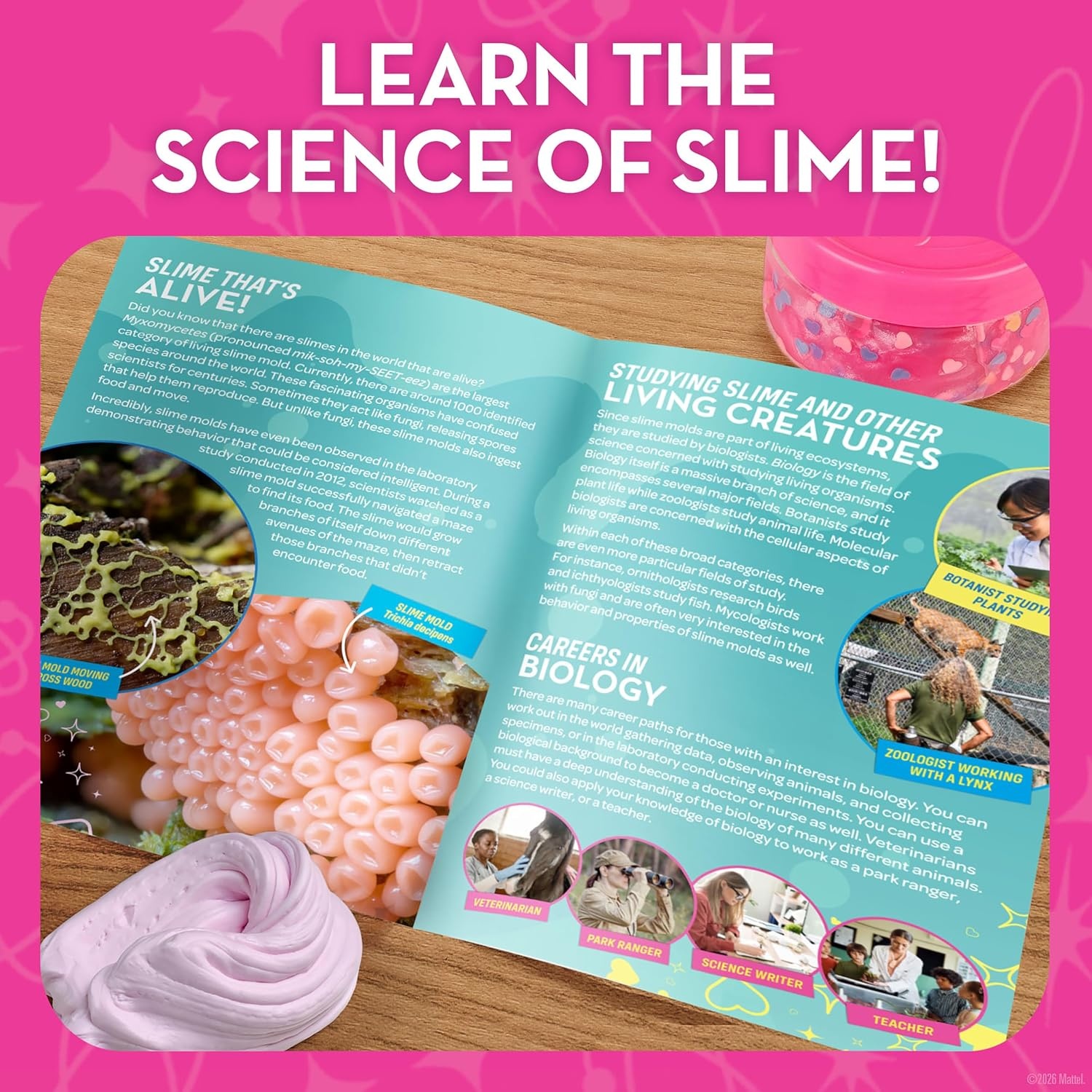Barbie Slime Kit for Girls Ages 4-12, Make Fluffy and Shimmery Slimes