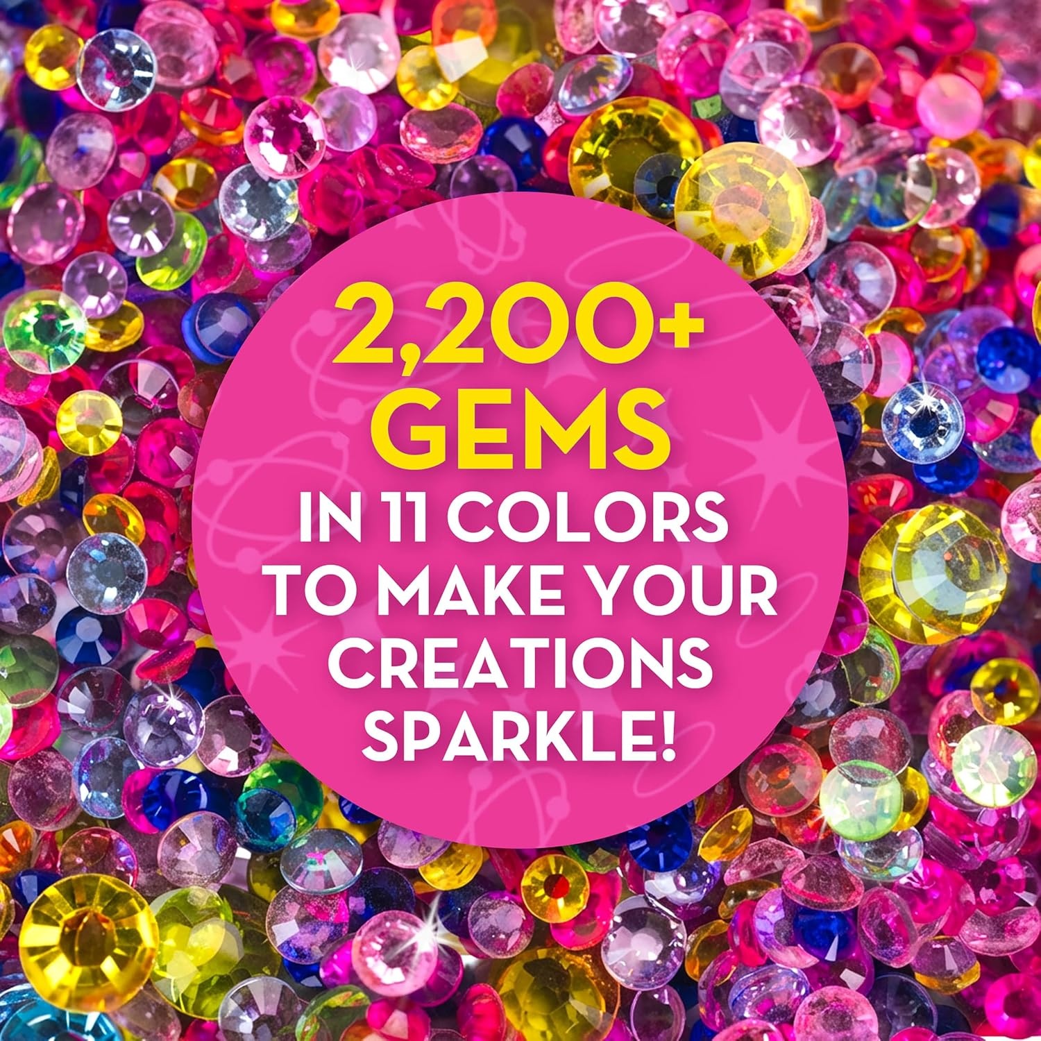 Barbie Gem Art Suncatcher and Keychain Craft Kit with 2200+ Gems