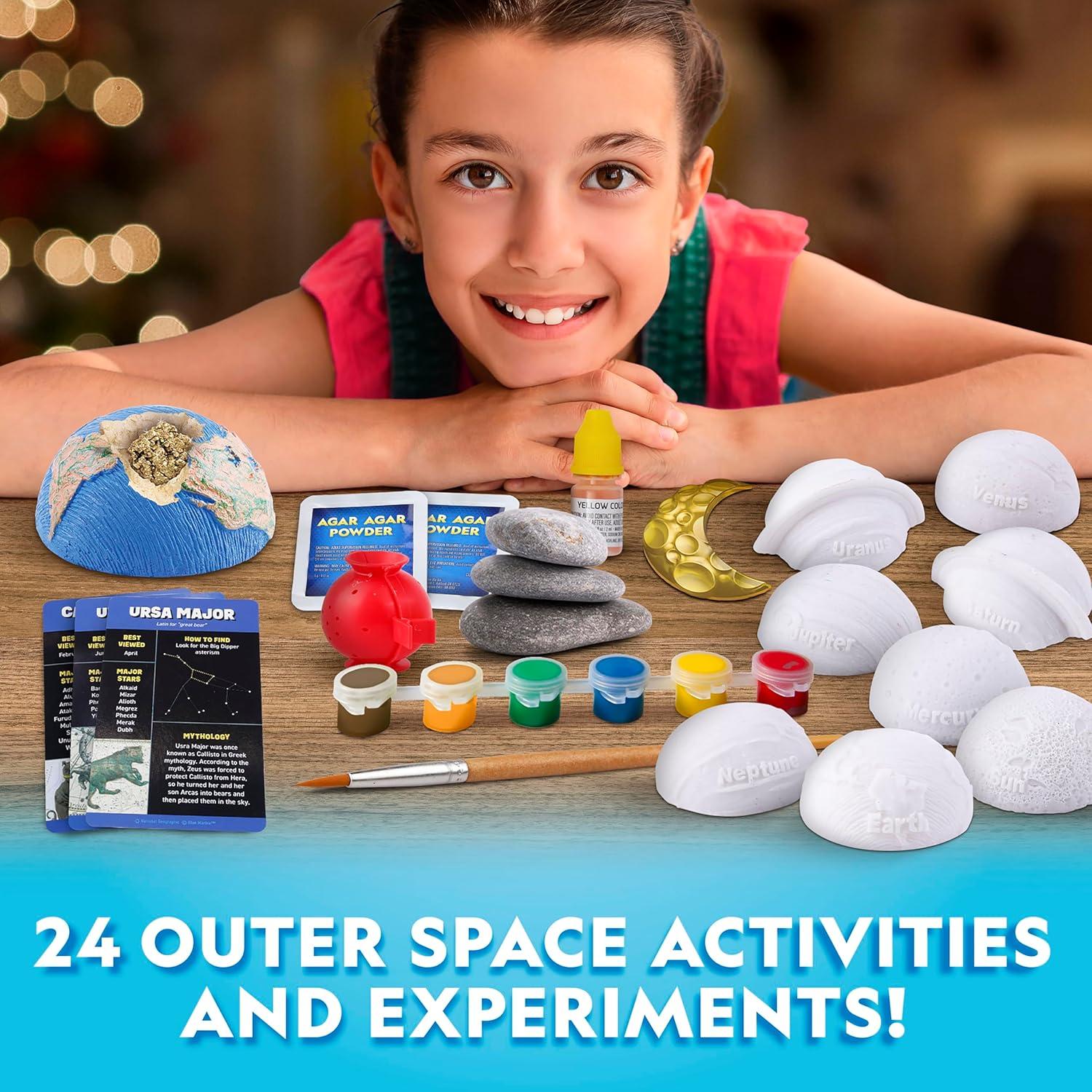 Blue Marble 2026 Glow In The Dark Advent Calendar – Countdown Calendar with 24 Science Activities, Experiments & Animal Figures | Fun & Educational Kids Advent Calendar(Outer Space Adventures)