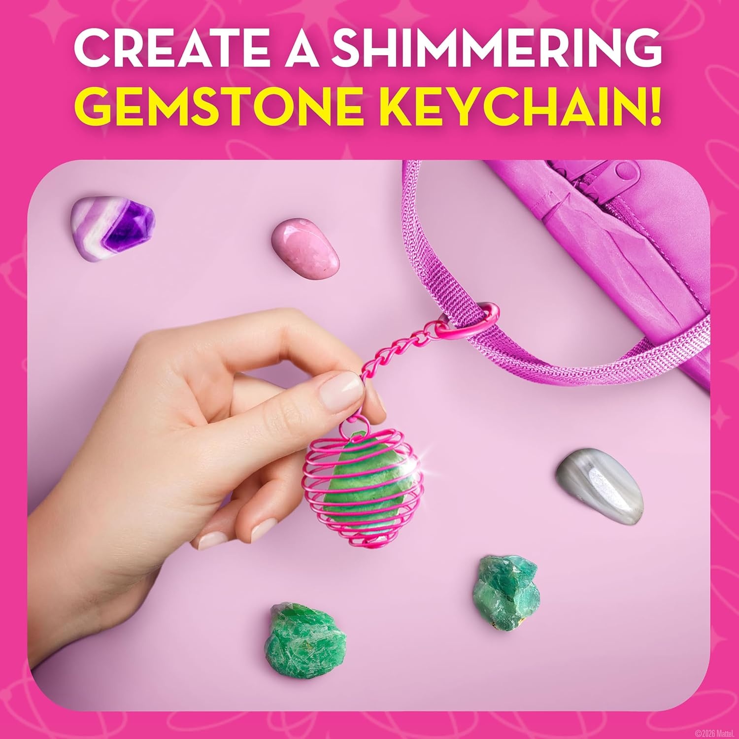 Barbie Gemstone Dig Kit with 10 Real Gems and Crystals for Kids Ages 4+