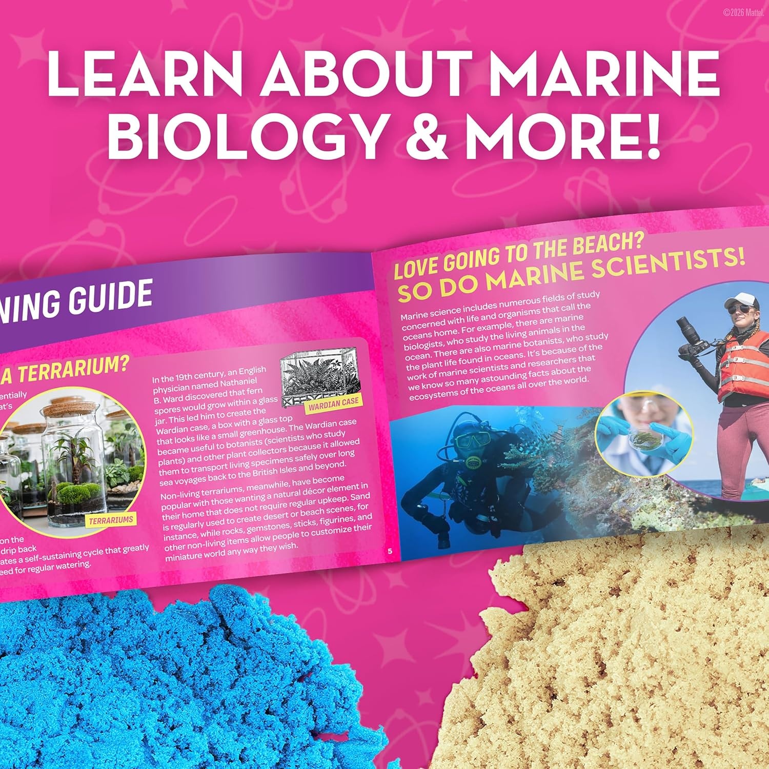 Barbie Light-Up Beach Terrarium Craft Kit with Gemstones for Kids